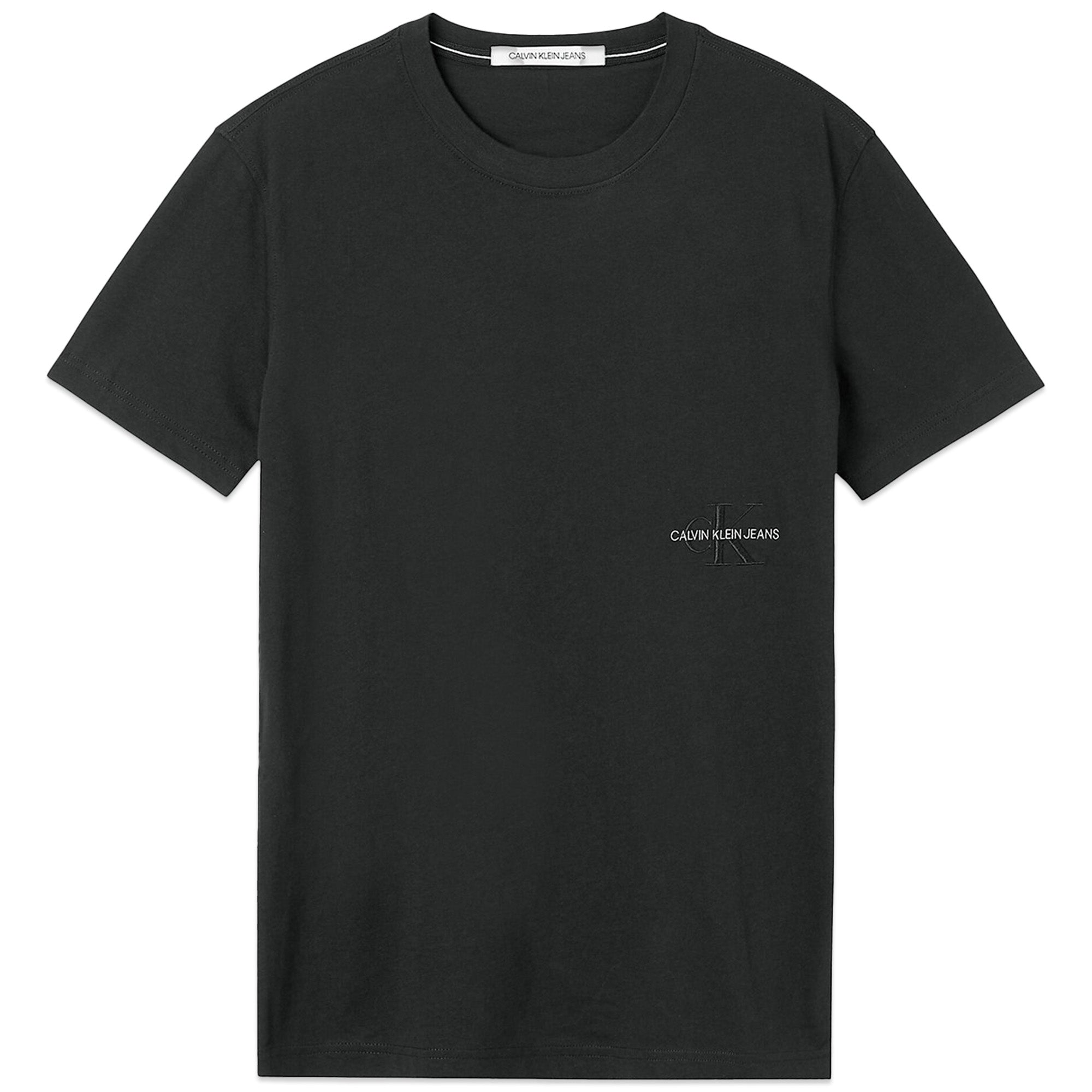 Calvin Klein Contrast Tape Shoulder T-Shirt - Black