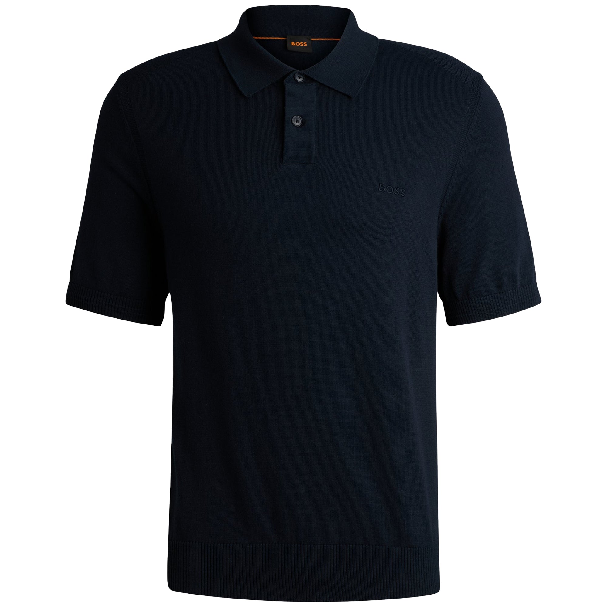 Boss Asac P Knitted Polo - Navy