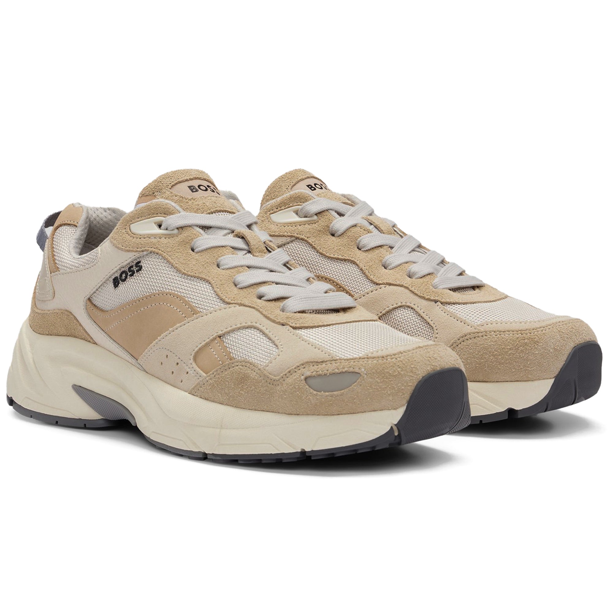 Boss Levitt Runn hsdny Trainers - Beige / Off White