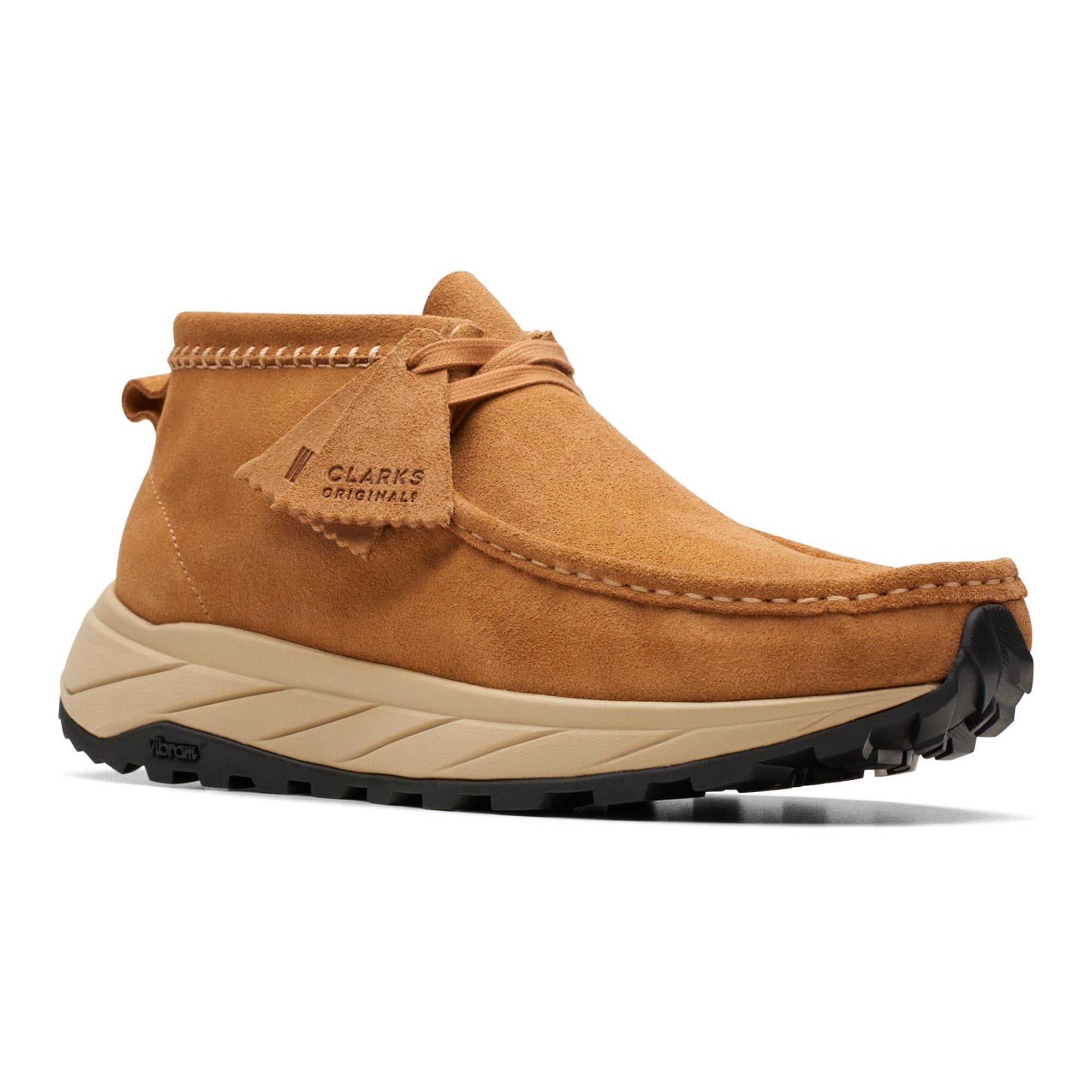 Men's clarks best sale wallabee sand suede