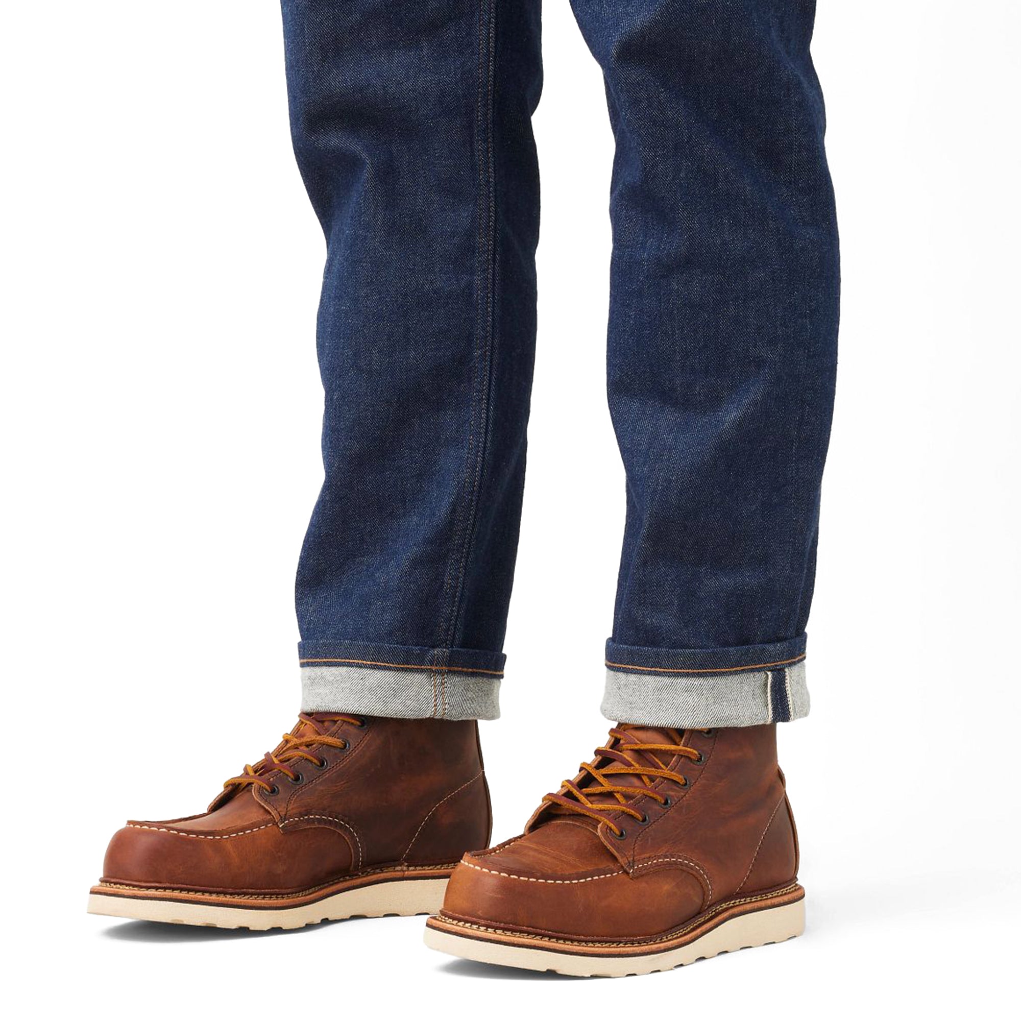 Red wing best sale moc toe blue