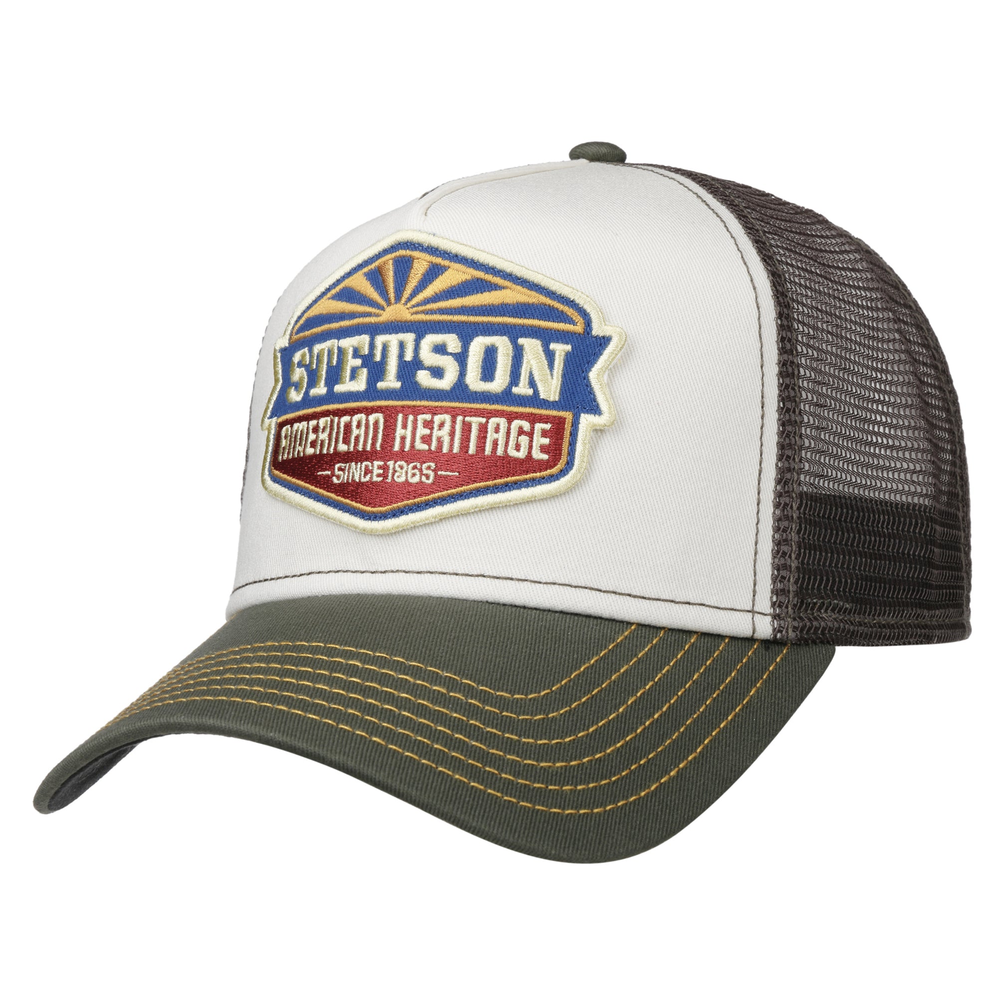 Stetson Trucker Cap American Heritage Black White