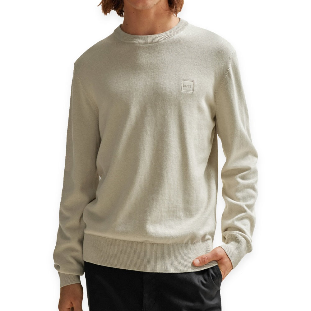 BOSS-Kanovano-Crew-Neck-Sweater-Beige