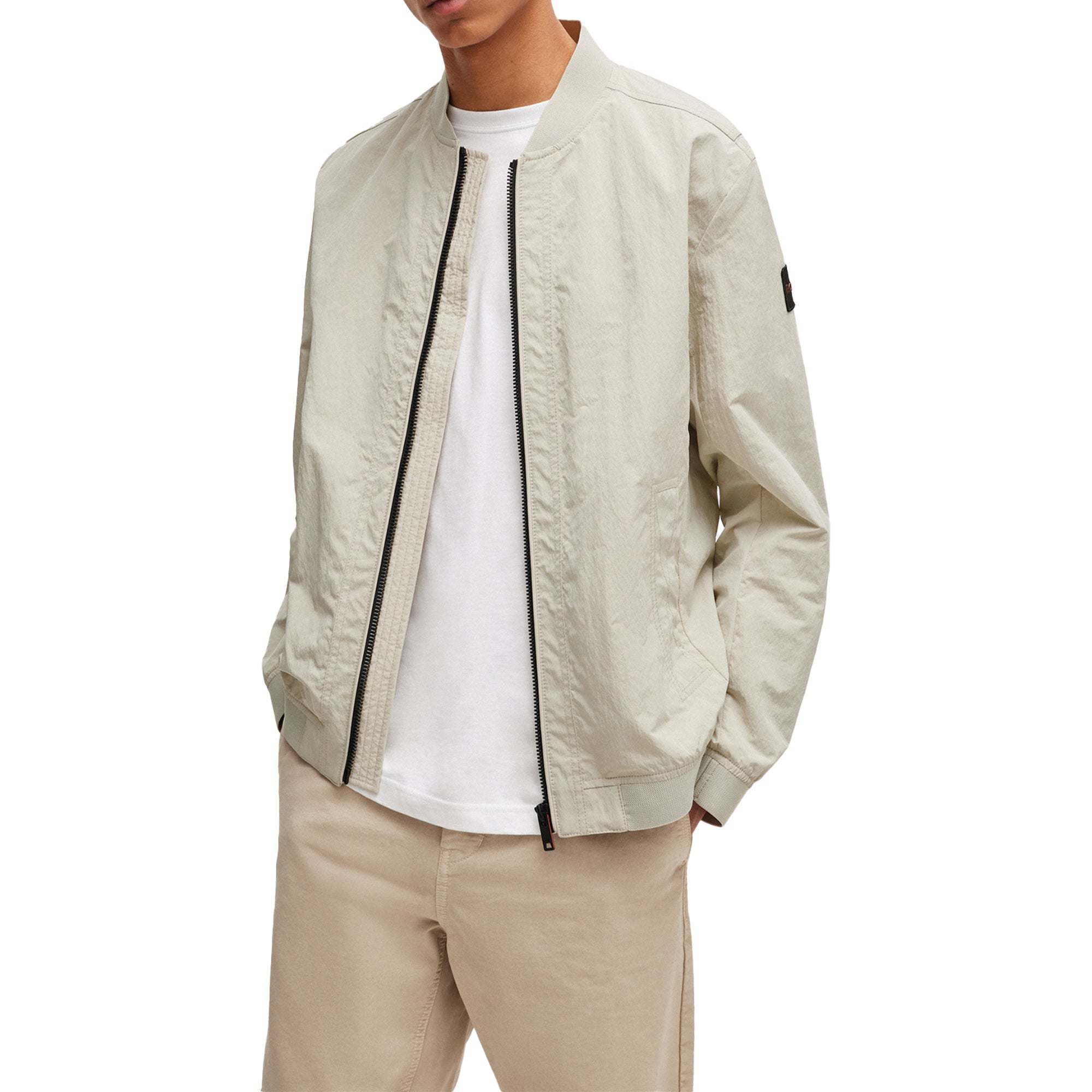 Boss Othmare Shell Bomber Jacket - Light Beige