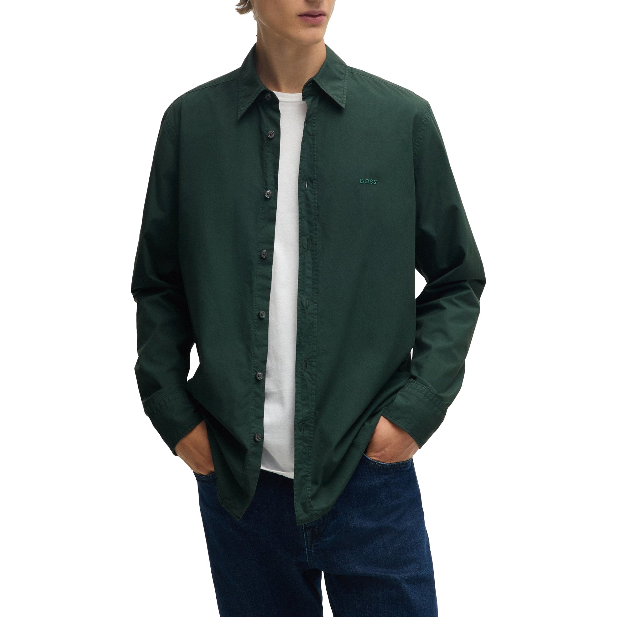 Boss Relegant 6 M Washed Poplin Shirt