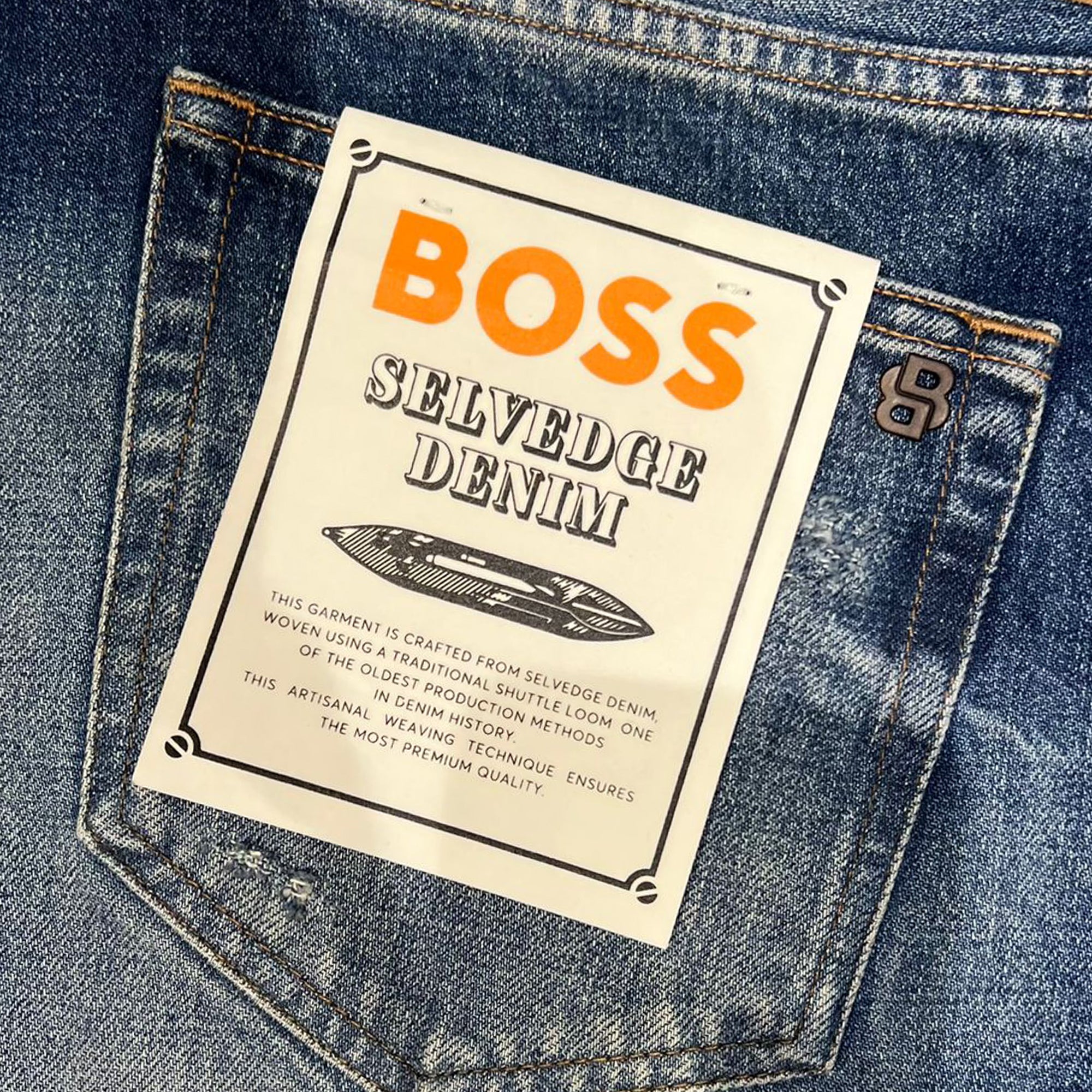 Boss Troy Selvedge Rip & Repair Jeans