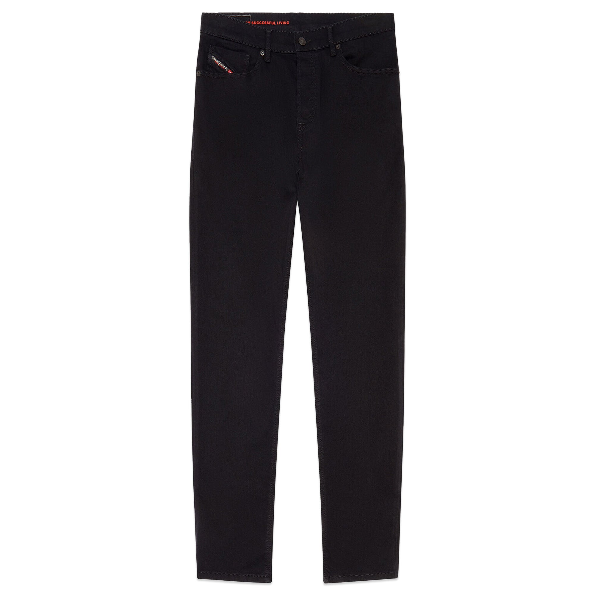 Flatshot of Diesel D-Fining 069YP Tapered Fit Jeans in Black