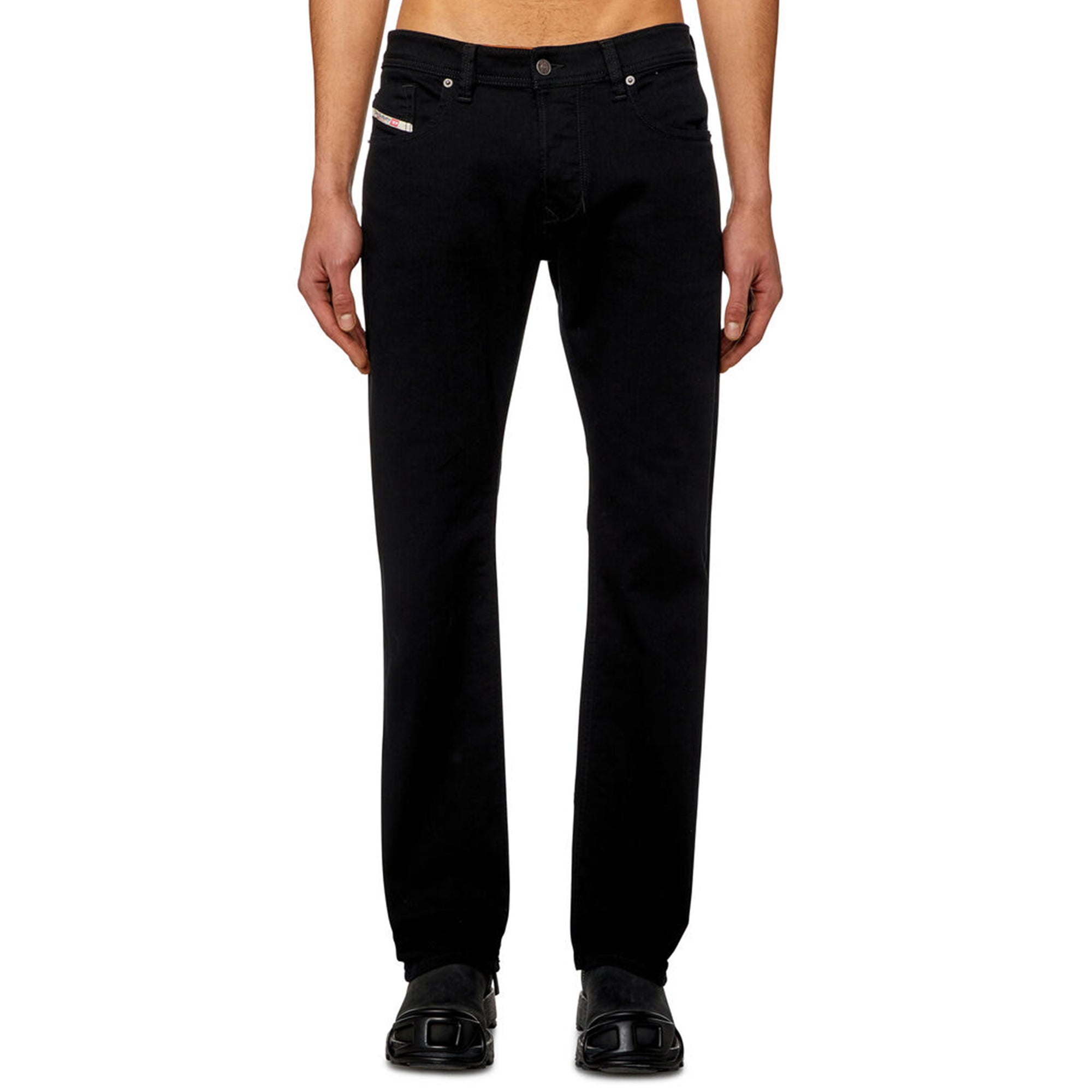 Front view of Diesel Larkee 0688H Straight Fit Jean in Black