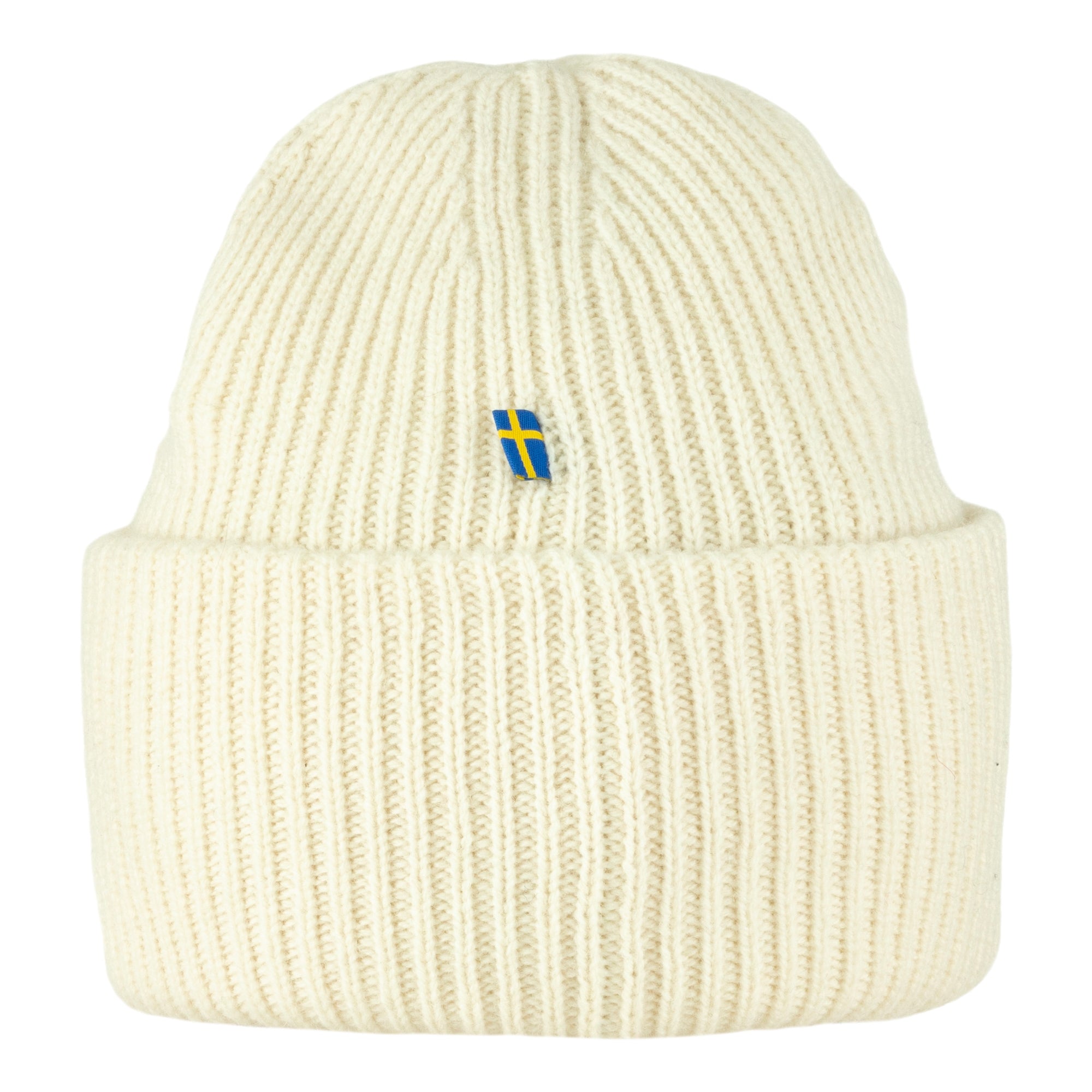 Rear view of Fjallraven 1960 Logo Beanie for Men in Chalk White