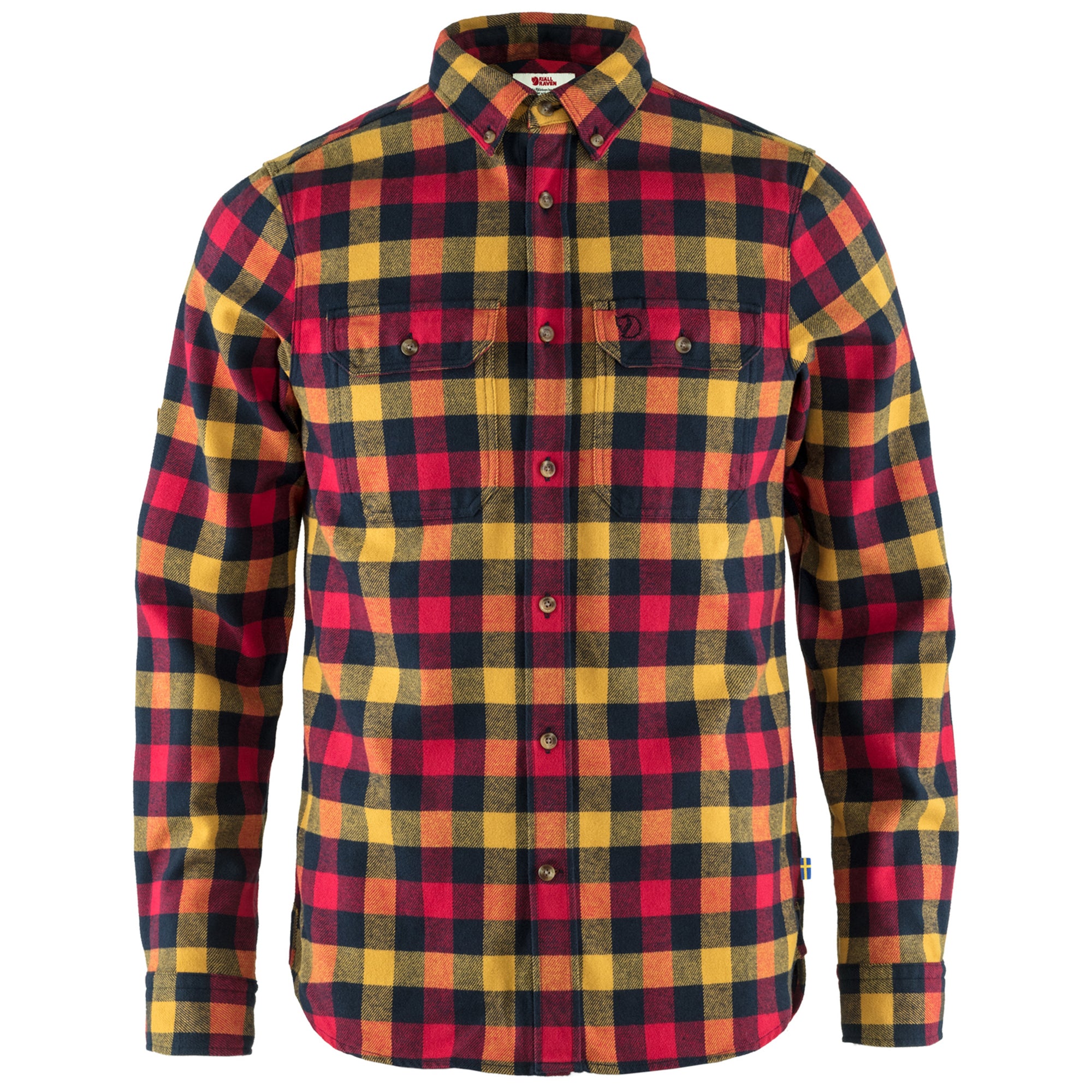 Front view of Fjallraven Skog Shirt for Men in True Red