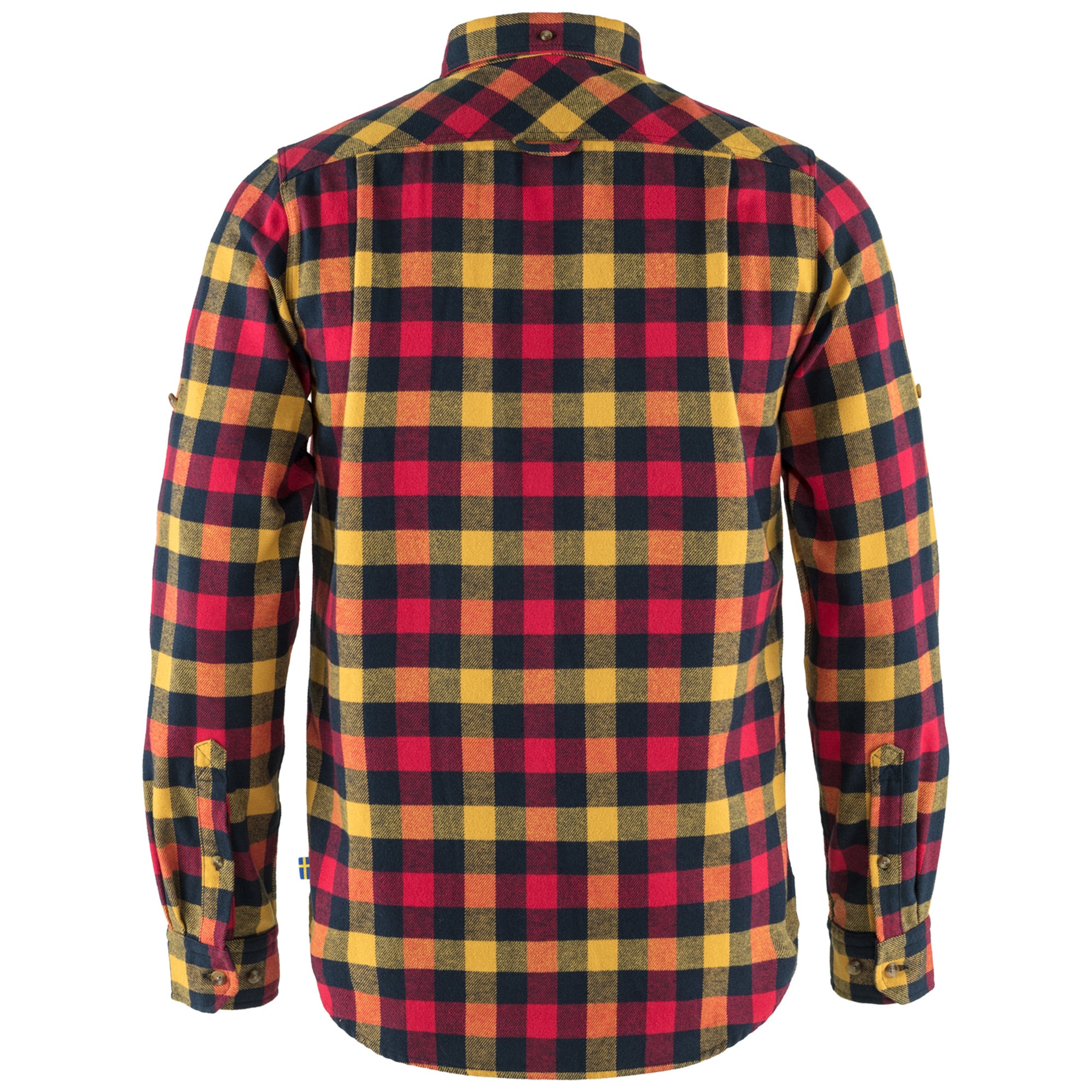 Rear view of Fjallraven Skog Shirt for Men in True Red