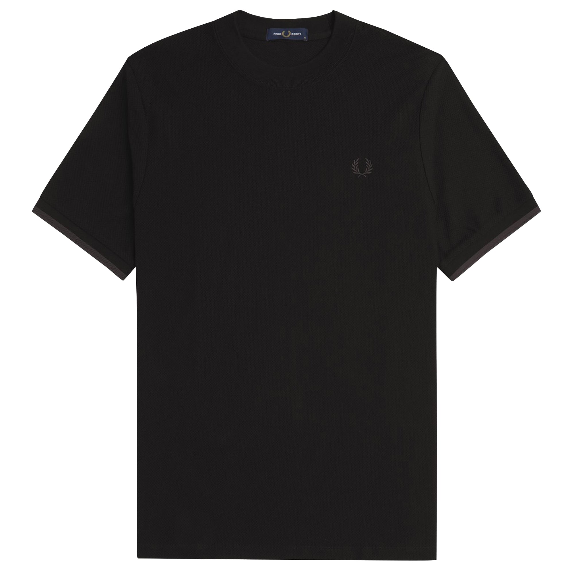 Fred Perry Tipped Cuff Honeycomb Pique T-Shirt