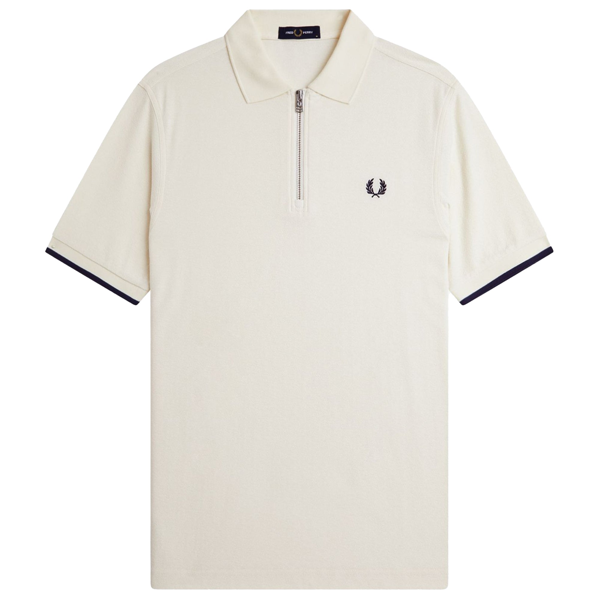 Fred Perry Crepe Pique Zip Neck Polo Shirt