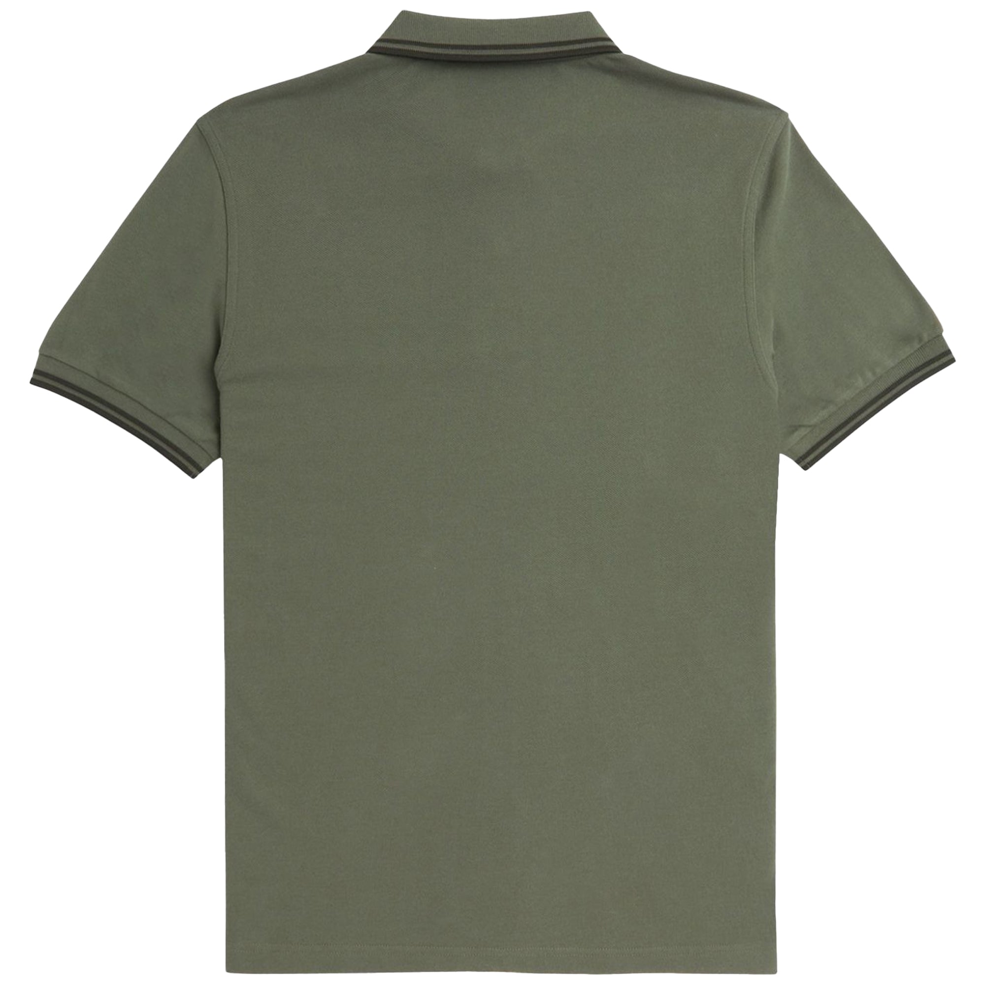 Rear view of Fred Perry The Fred Perry Shirt for Men in Laurel Wreath Green/Night Green