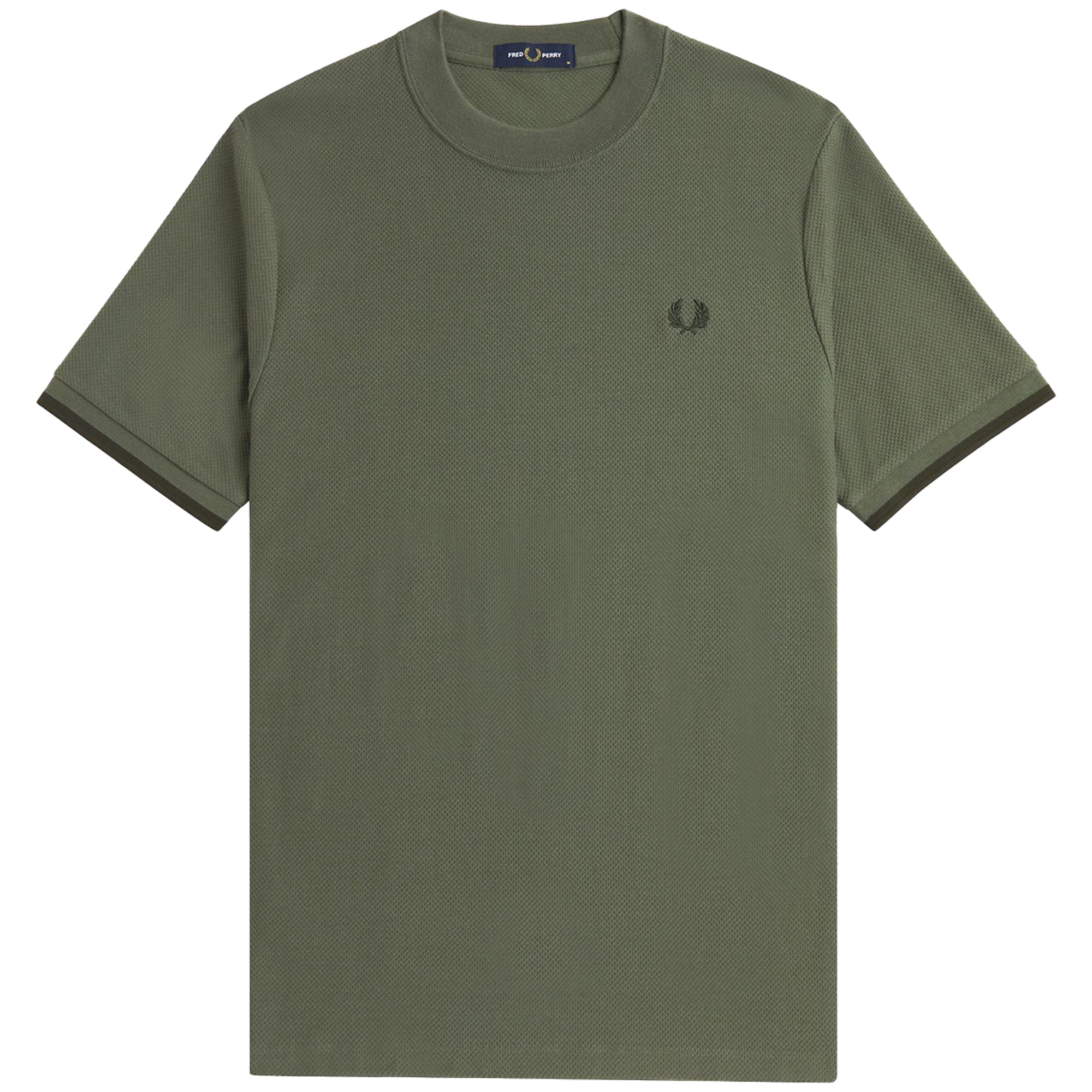 Fred Perry Tipped Cuff Honeycomb Pique T-Shirt