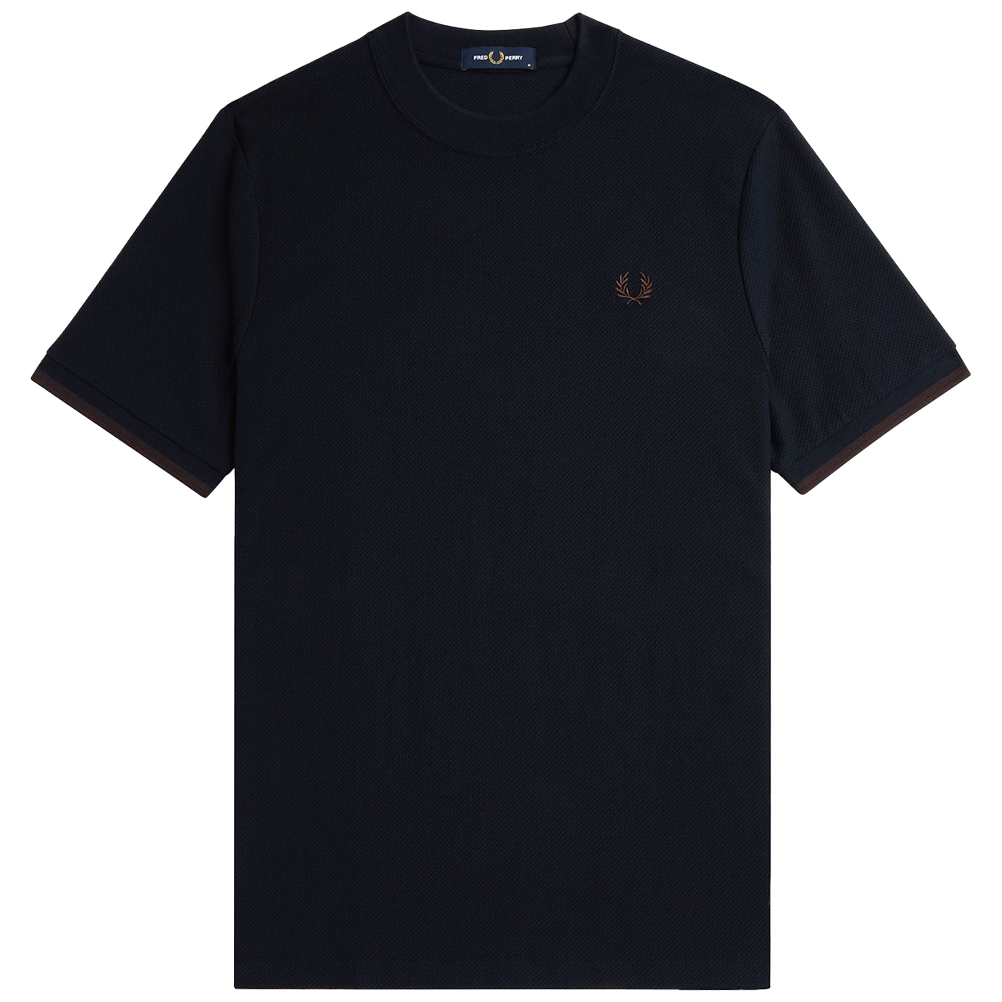 Fred Perry Tipped Cuff Honeycomb Pique T-Shirt