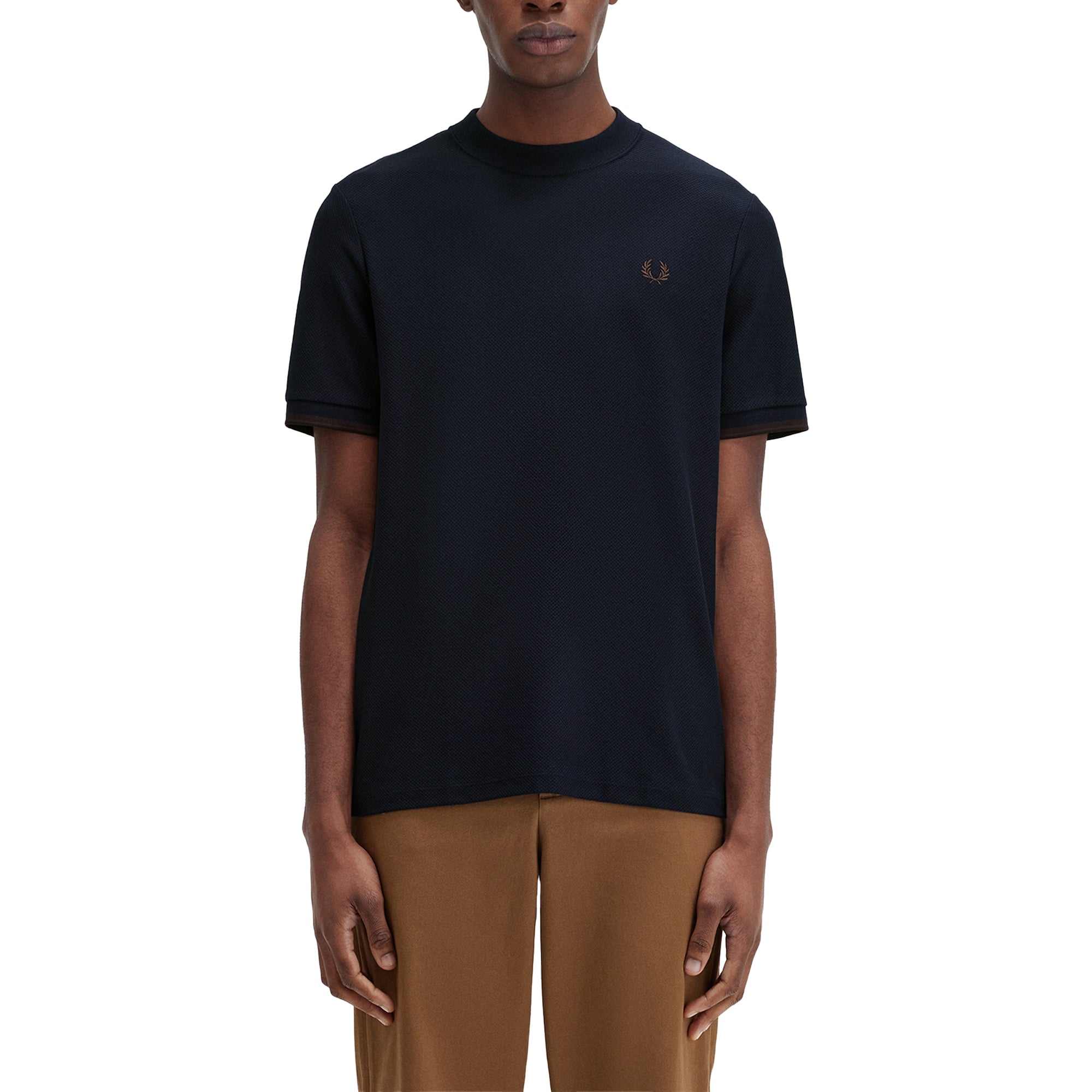 Fred Perry Tipped Cuff Honeycomb Pique T-Shirt