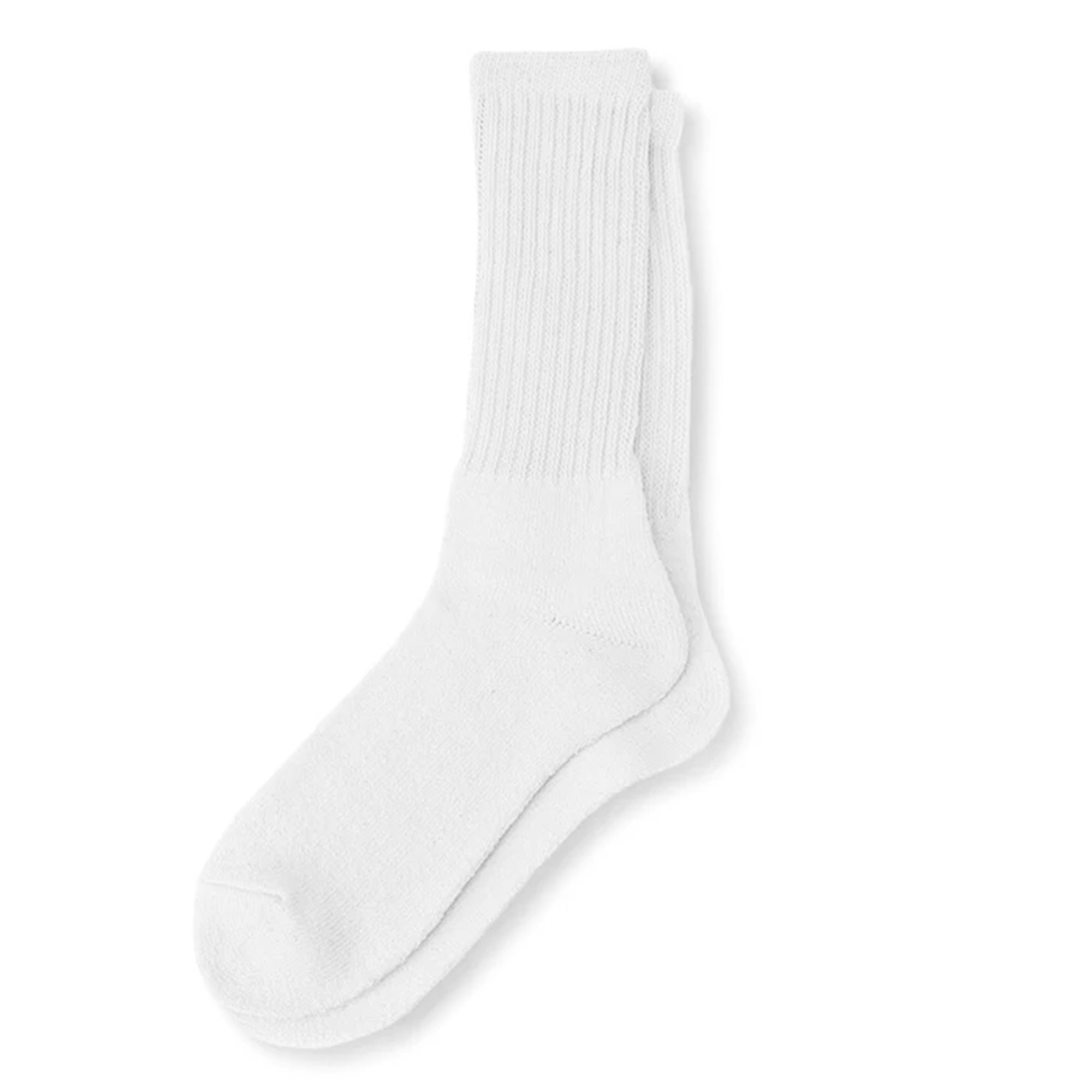 Single stacked view of Healthknit 3 Pack Socks for Men in White