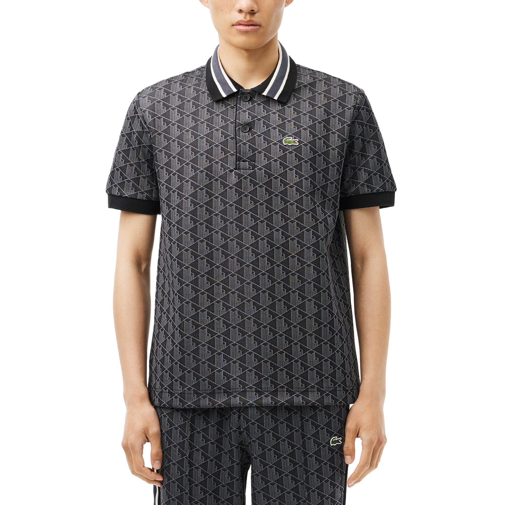 Lacoste DH1417 Jacquard Monogram Polo