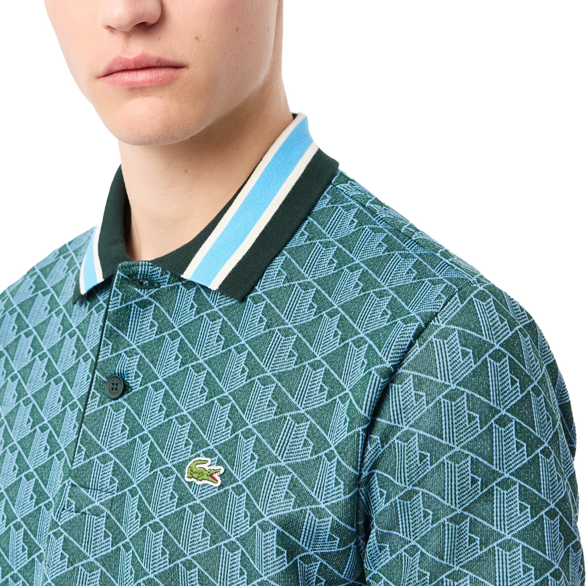 Lacoste DH1417 Jacquard Monogram Polo