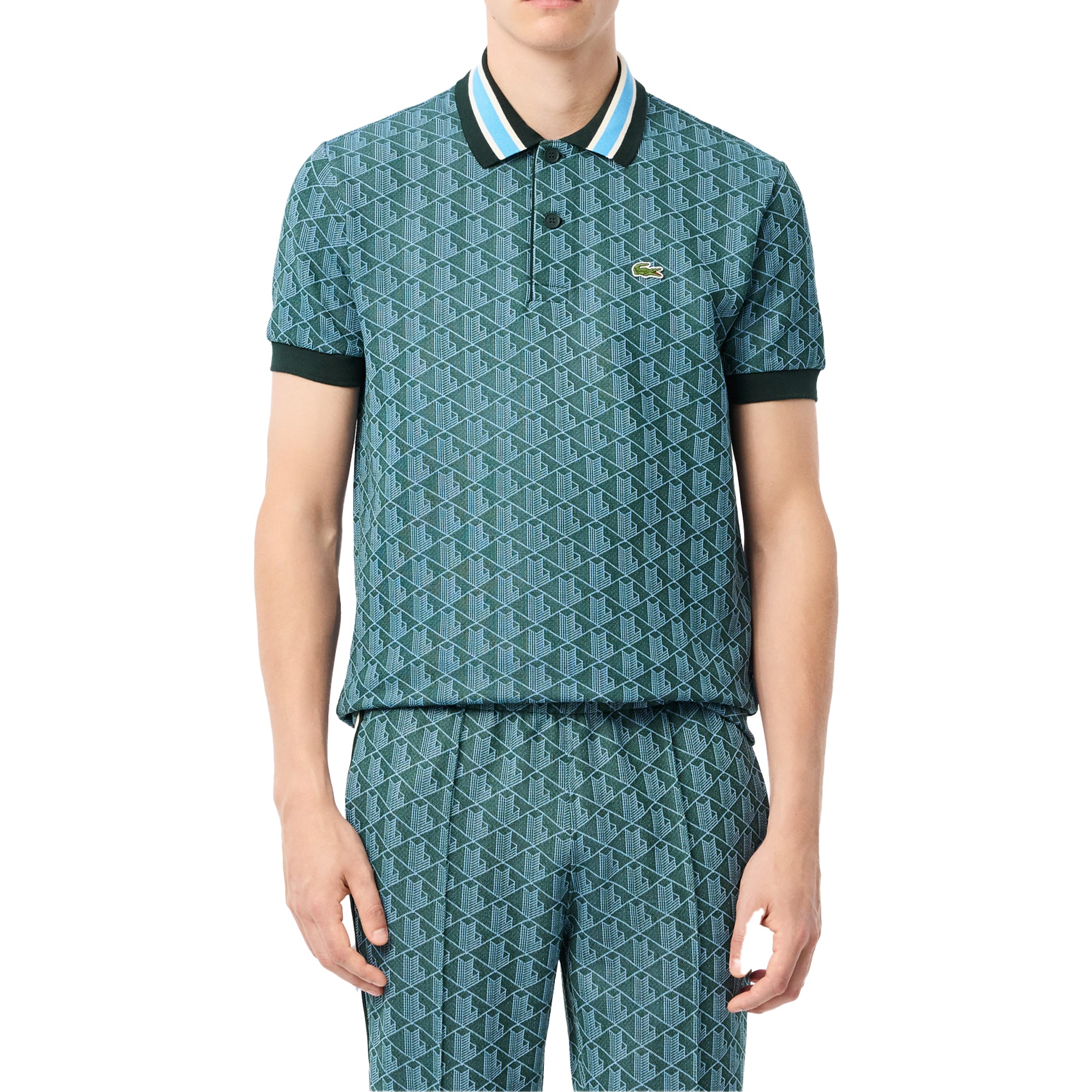 Lacoste DH1417 Jacquard Monogram Polo