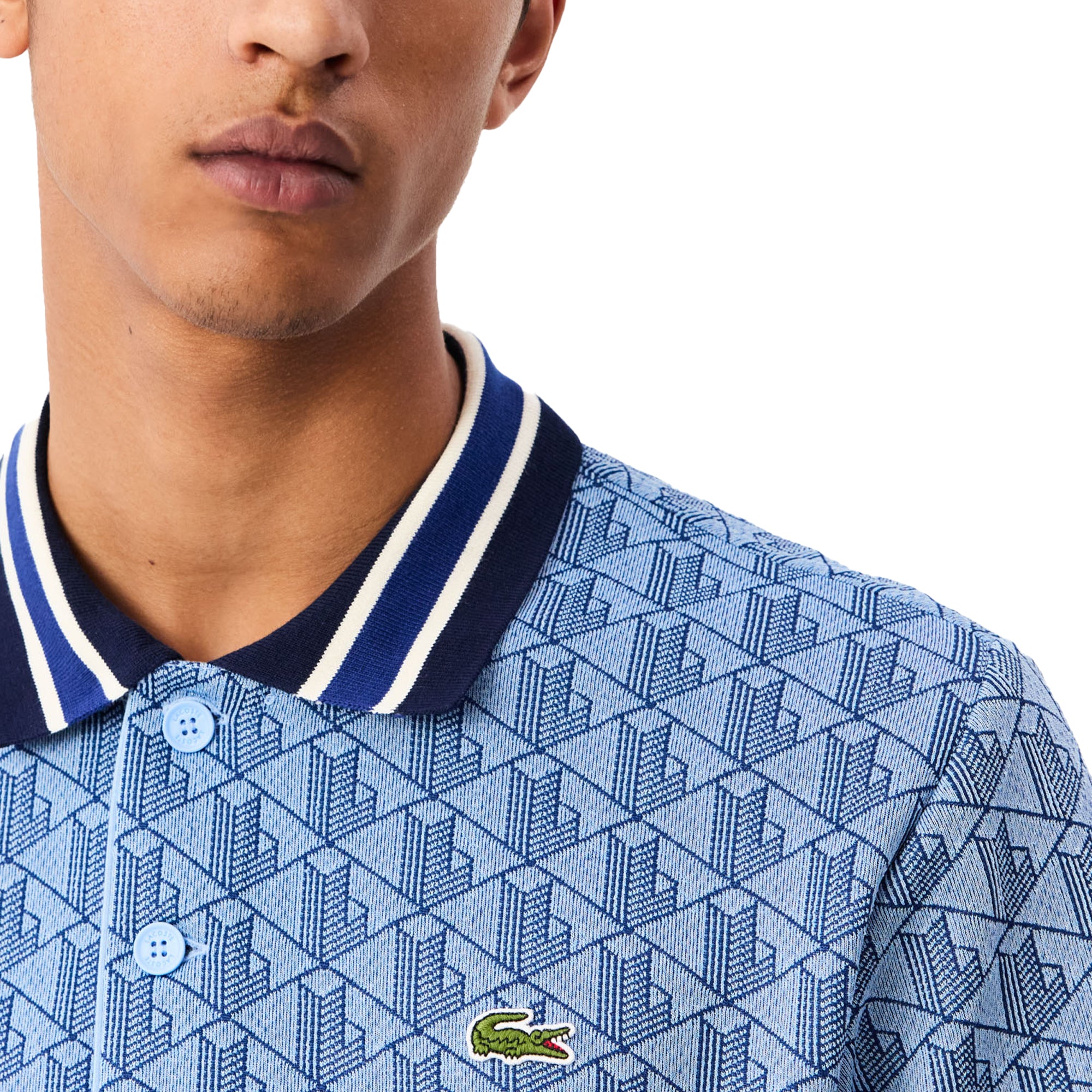 Lacoste DH1417 Jacquard Monogram Polo