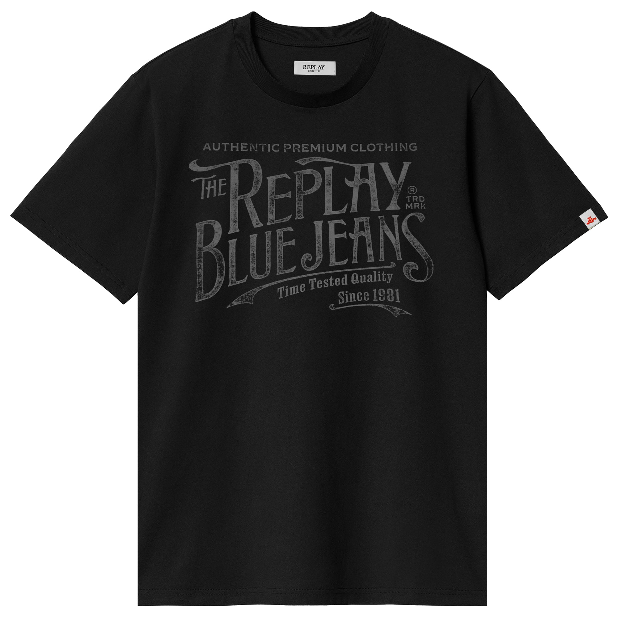 Replay Royal Eagle Blue Jeans Chest Logo T-Shirt