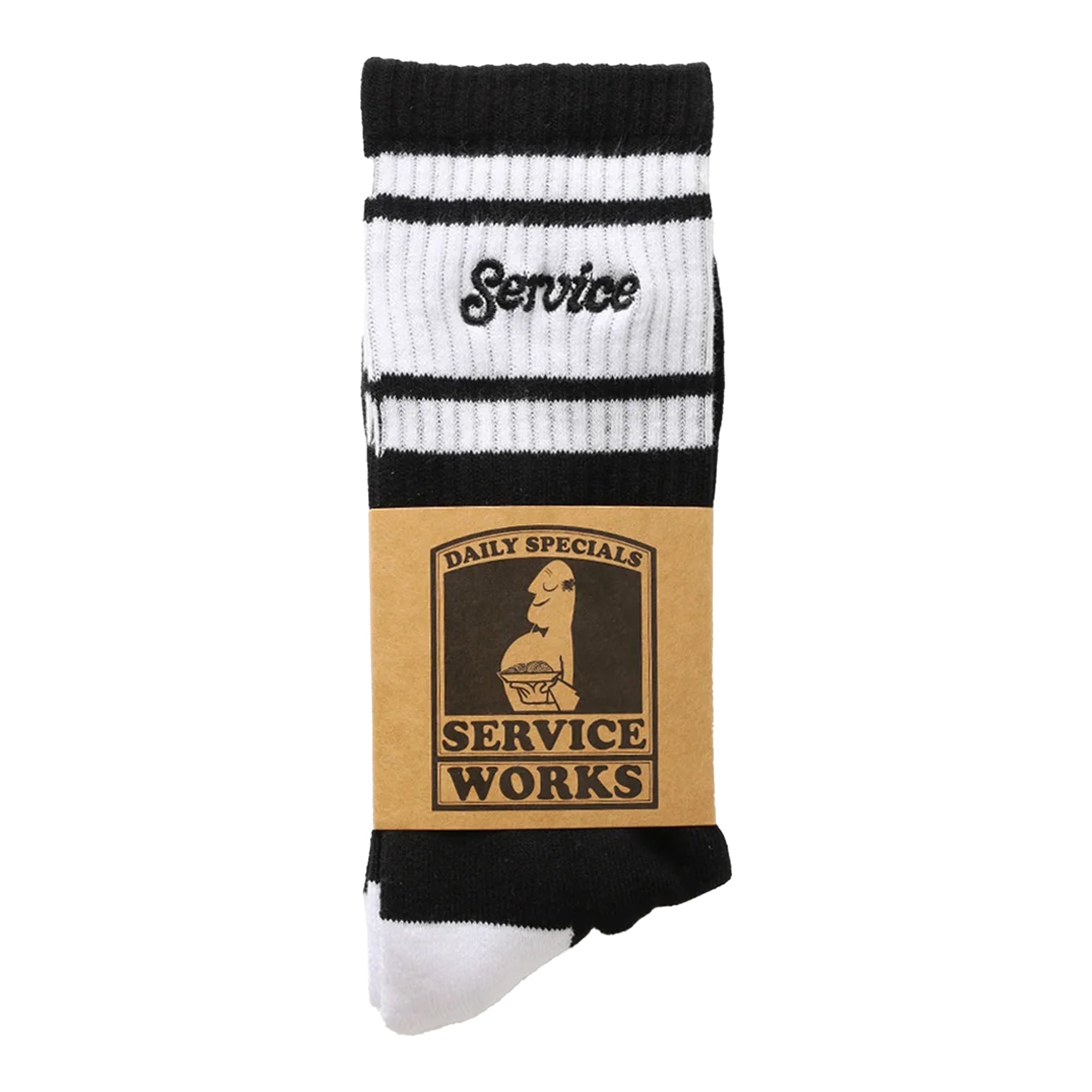 Service Works Logo Ringer Socks