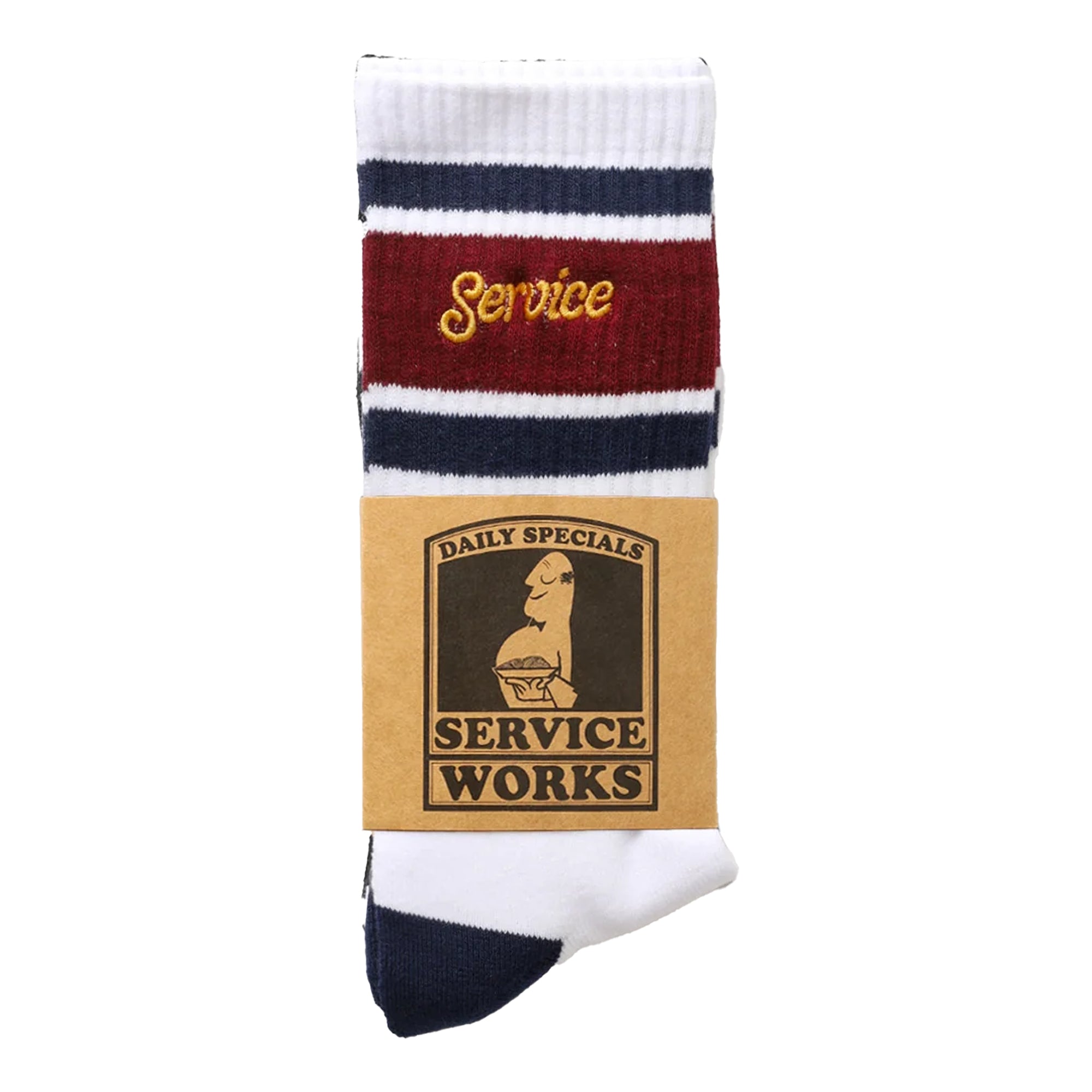 Service Works Logo Ringer Socks