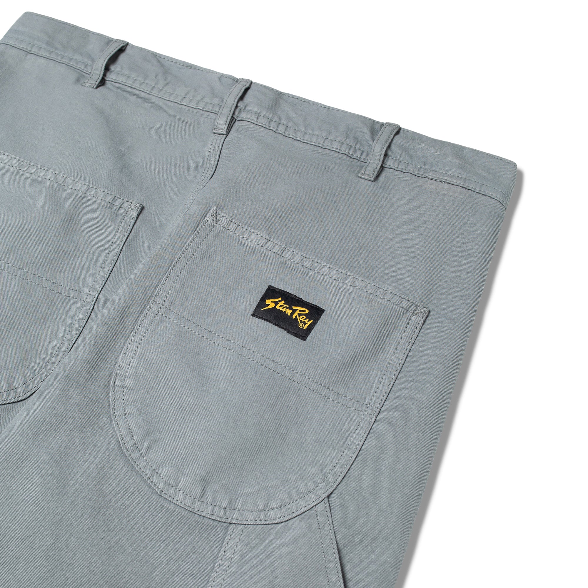 Close-up of rear pocket on Stan Ray 80s Painter Pant for Men in Battle Grey Twill