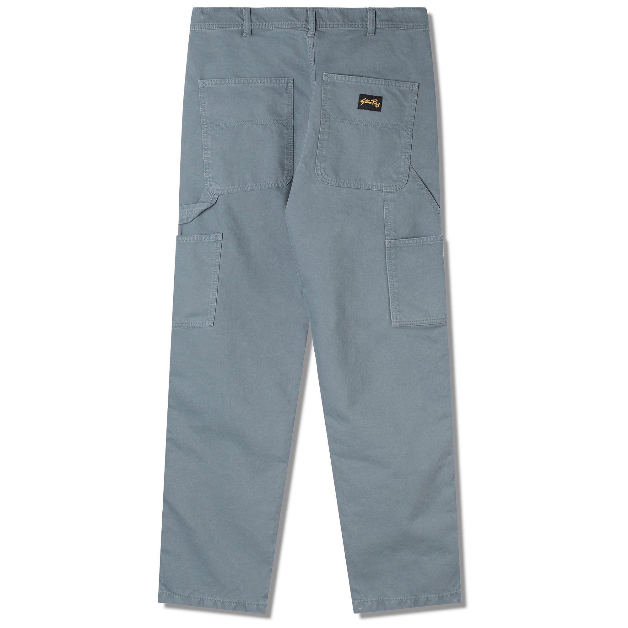 Rear view of Stan Ray 80s Painter Pant for Men in Battle Grey Twill