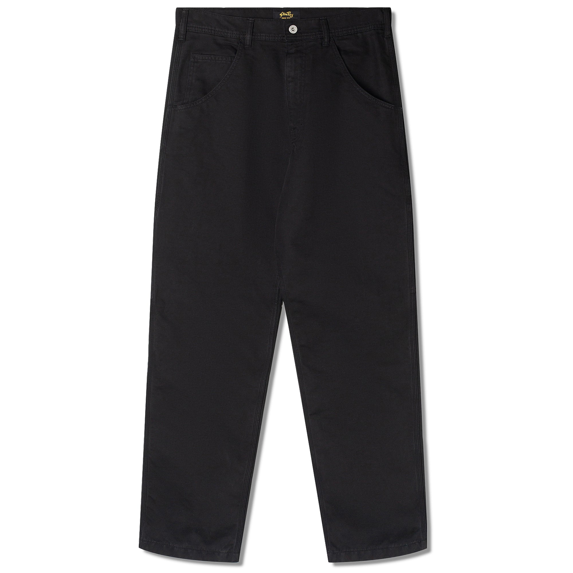 Front view of Stan Ray 80s Painter Pant for Men in Black Twill