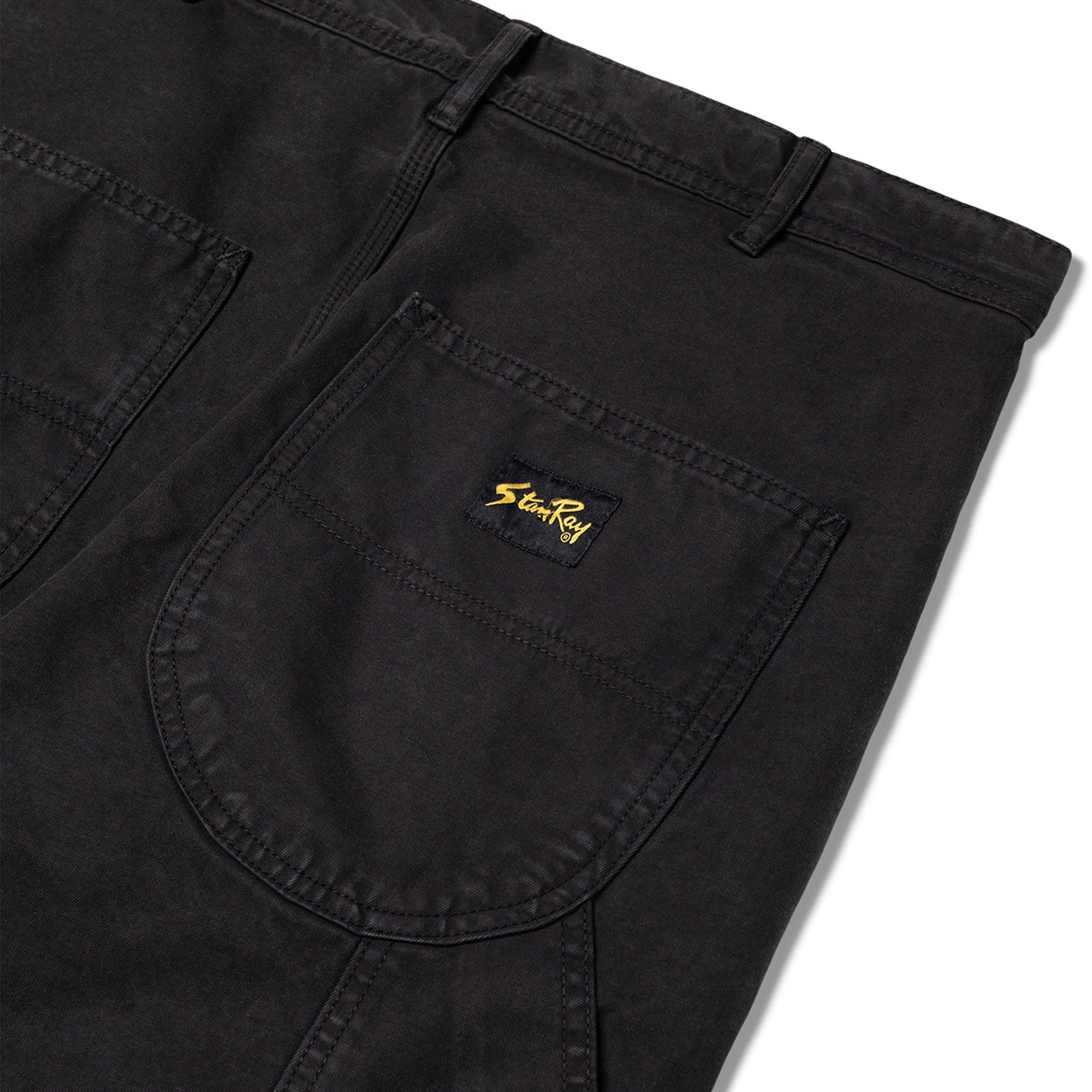 Close-up of rear pocket on Stan Ray 80s Painter Pant for Men in Black Twill