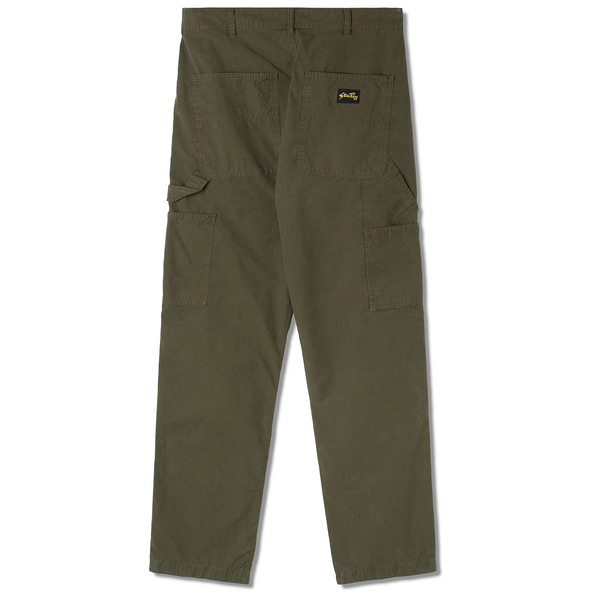 Rear view of Stan Ray 80s Painter Pant for Men in Olive Ripstop