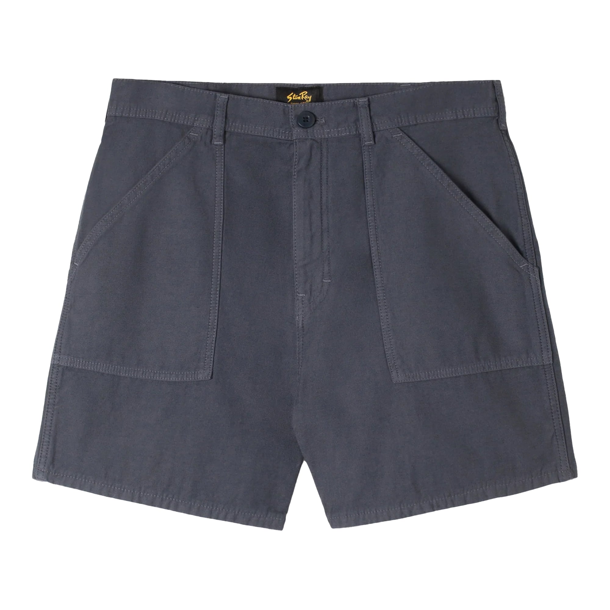 Front shot of Stan Ray Fat Shorts for Men in Navy Sateen