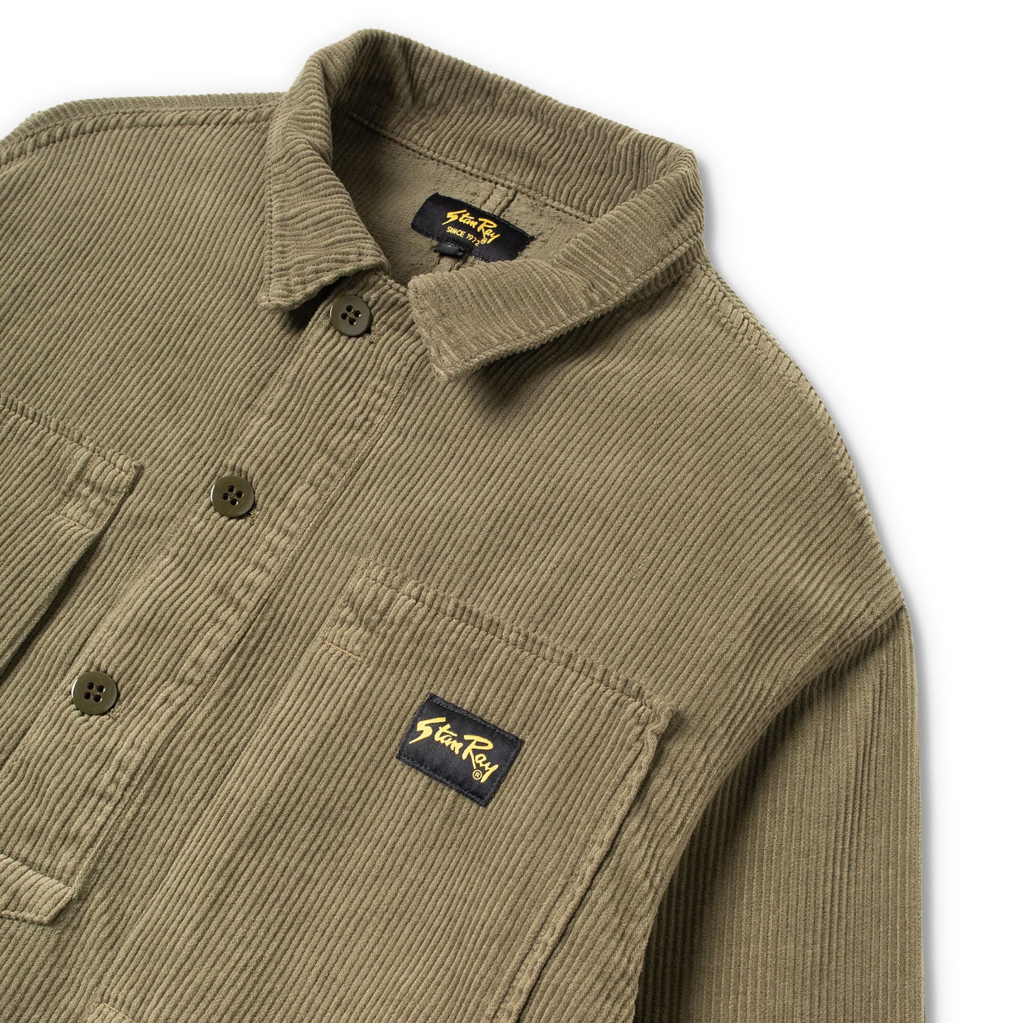 Flatshot of Stan Ray Painters Shirt for Men in Olive Cord