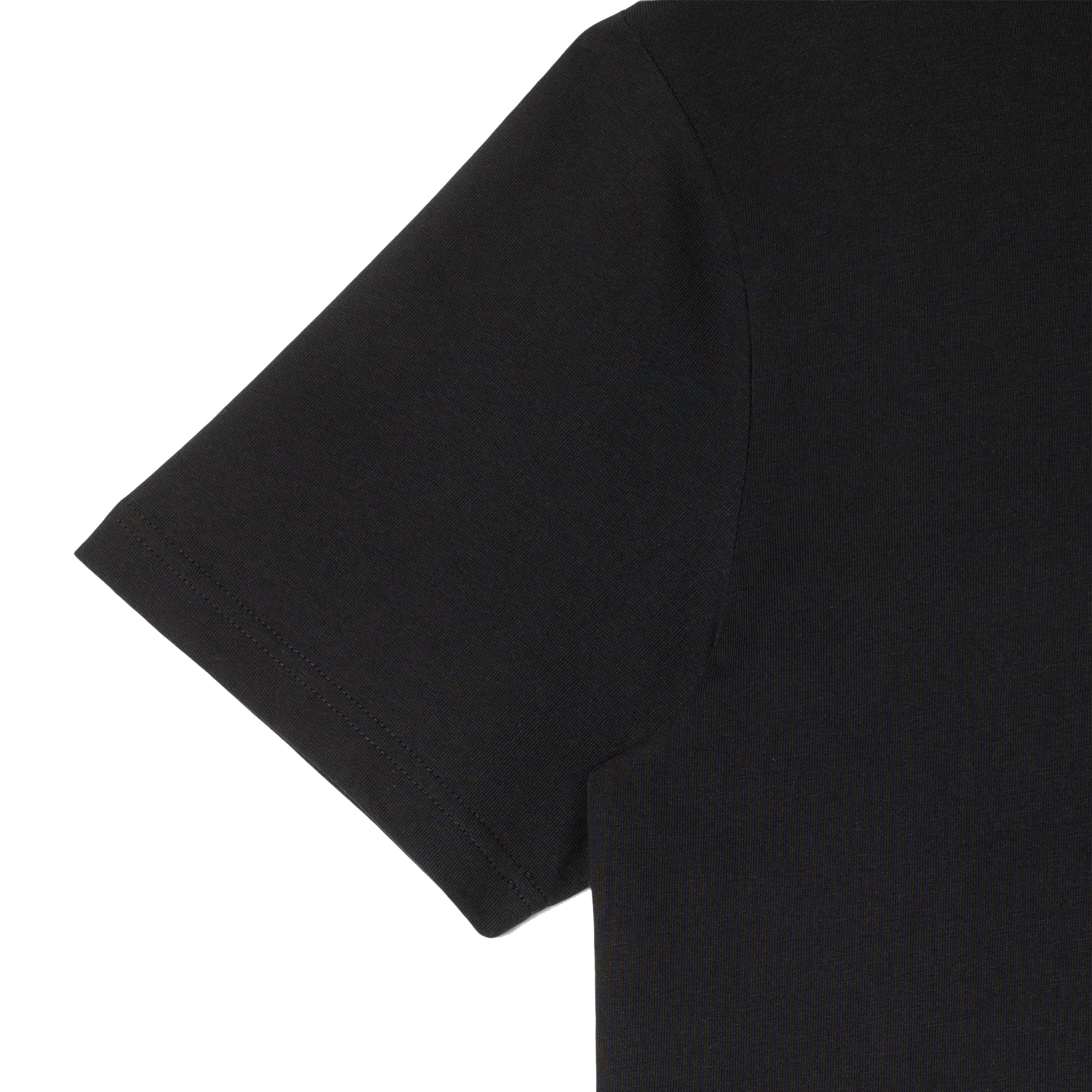 Close-up of sleeve on Stan Ray Patch Pocket T-Shirt for Men in Black