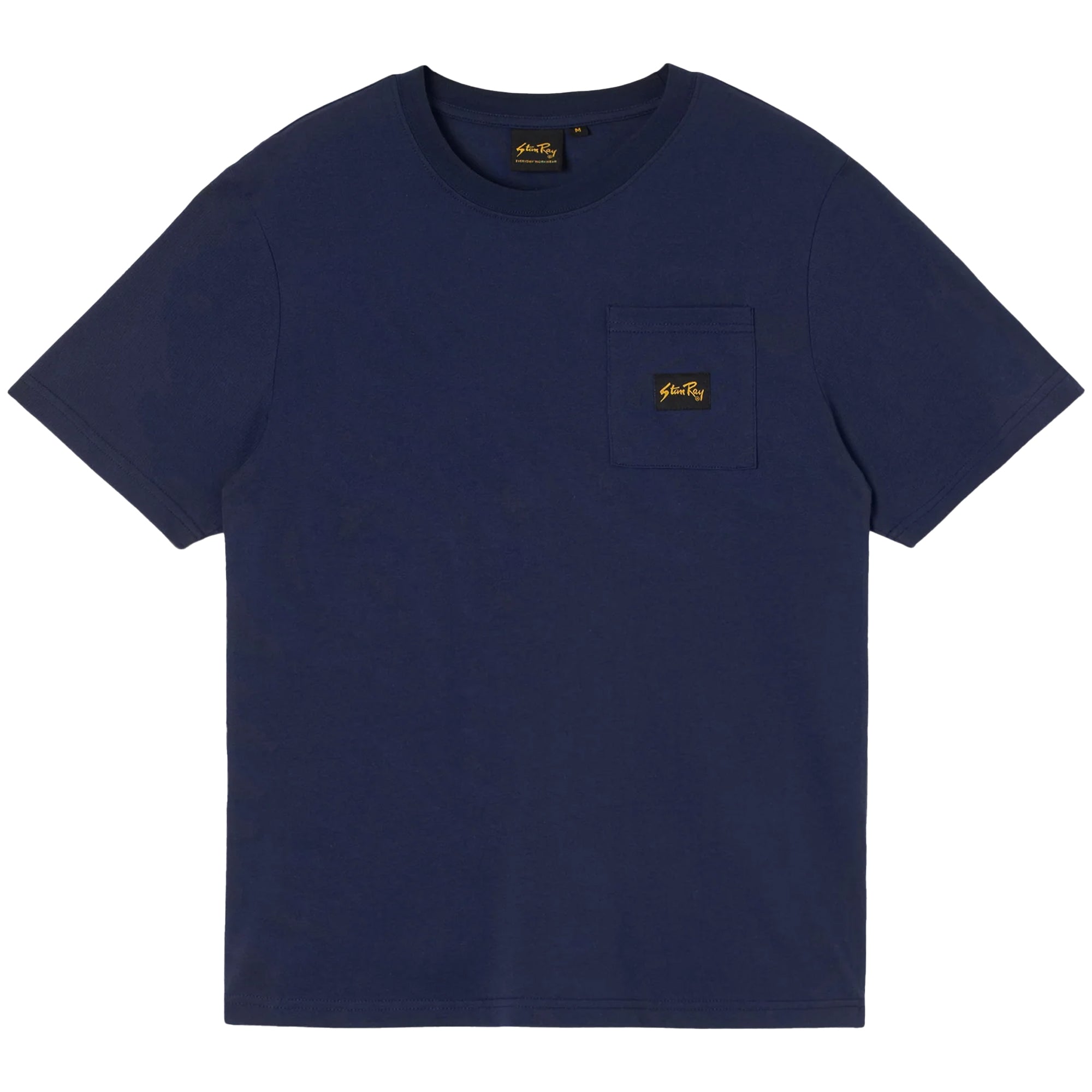 Front view of Stan Ray Patch Pocket T-Shirt for Men in Navy