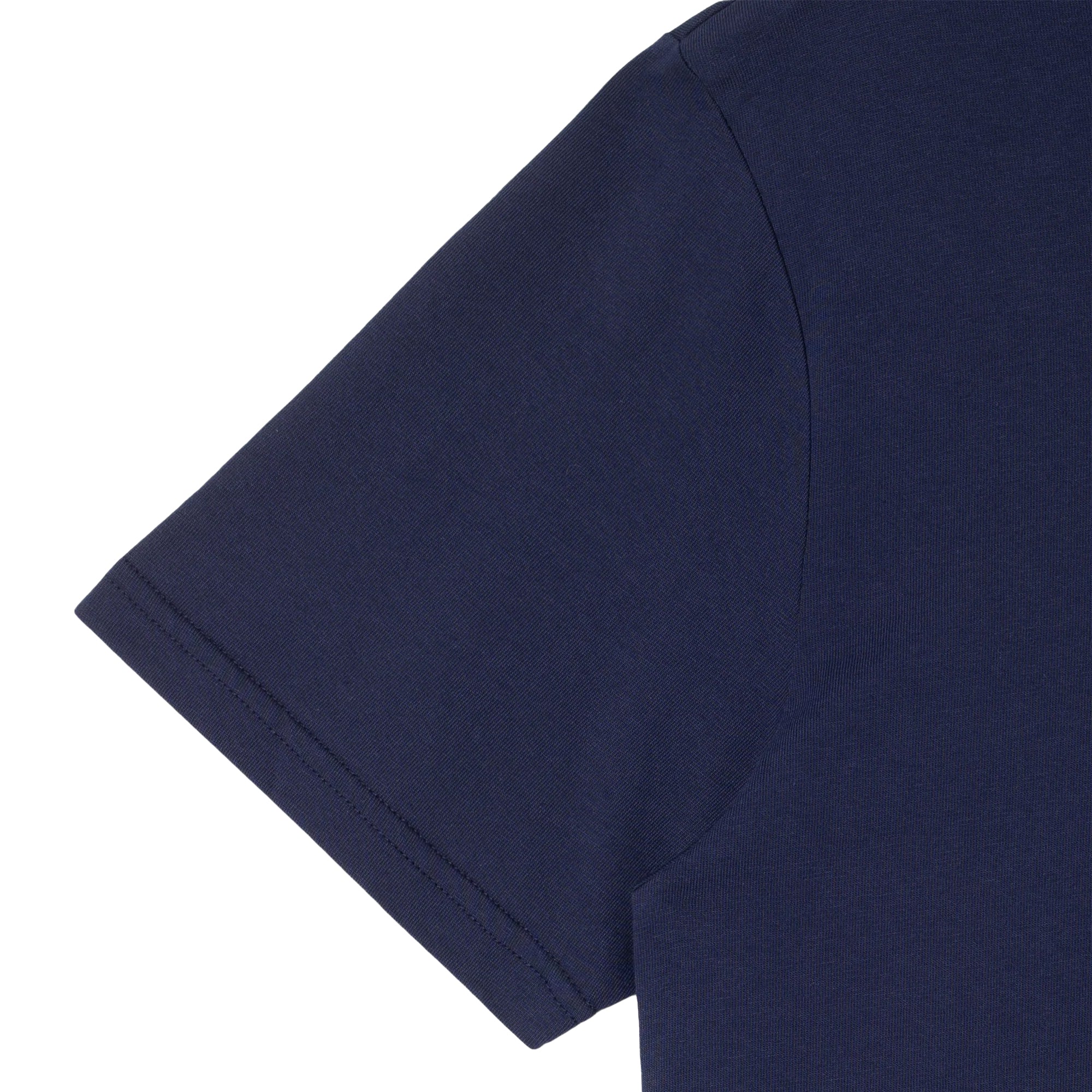 Close-up of sleeve on Stan Ray Patch Pocket T-Shirt for Men in Navy