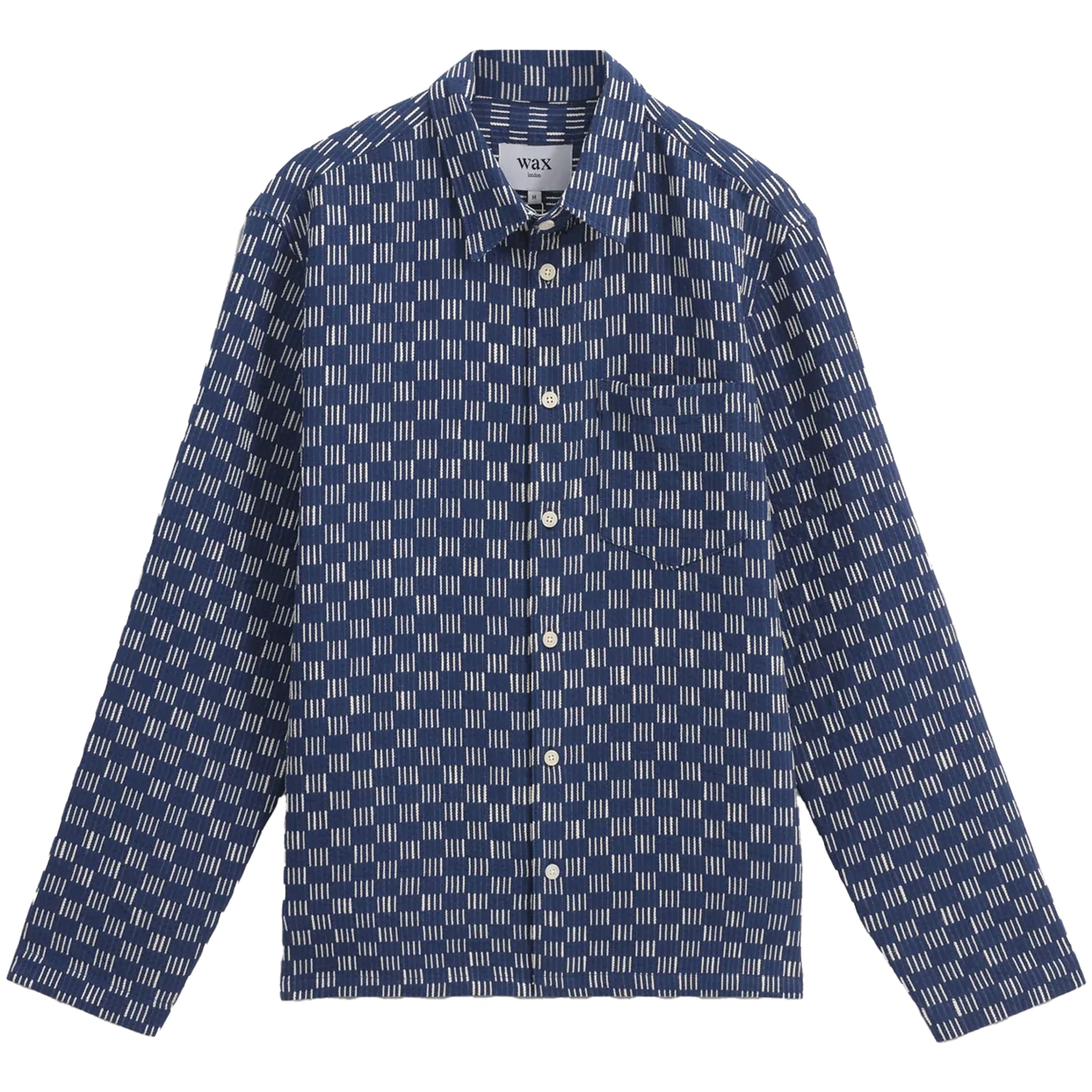 Wax London Breton Grid Stitch Overshirt