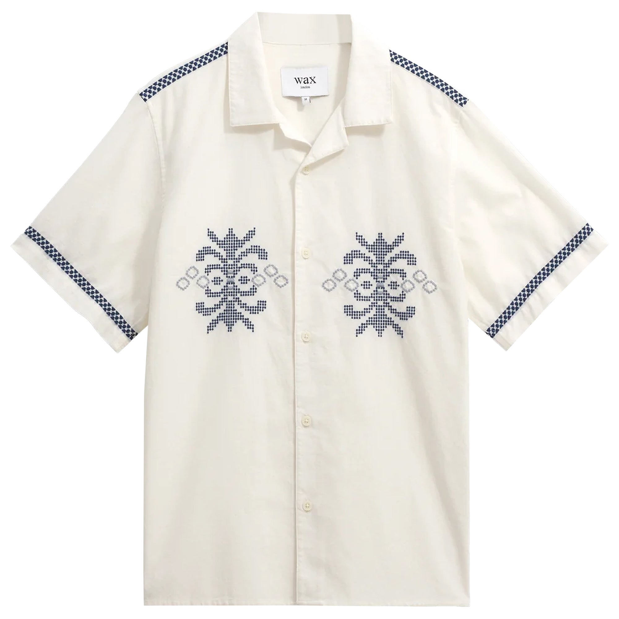 Wax London Didcot Crest Motif Shirt