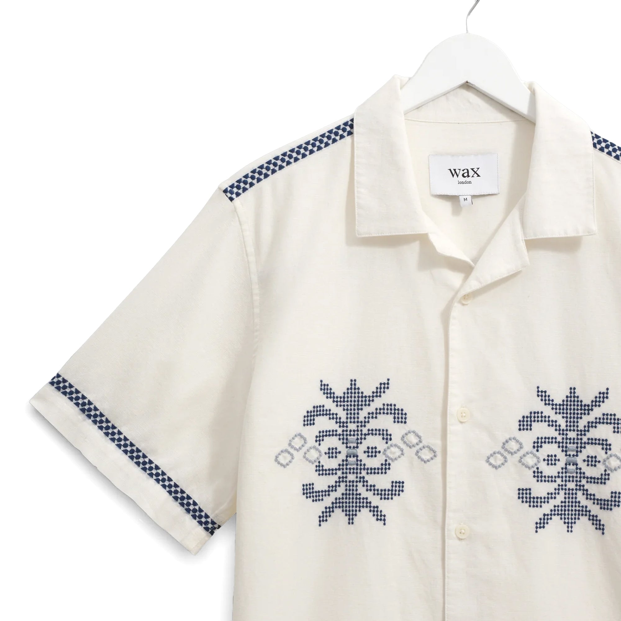 Wax London Didcot Crest Motif Shirt