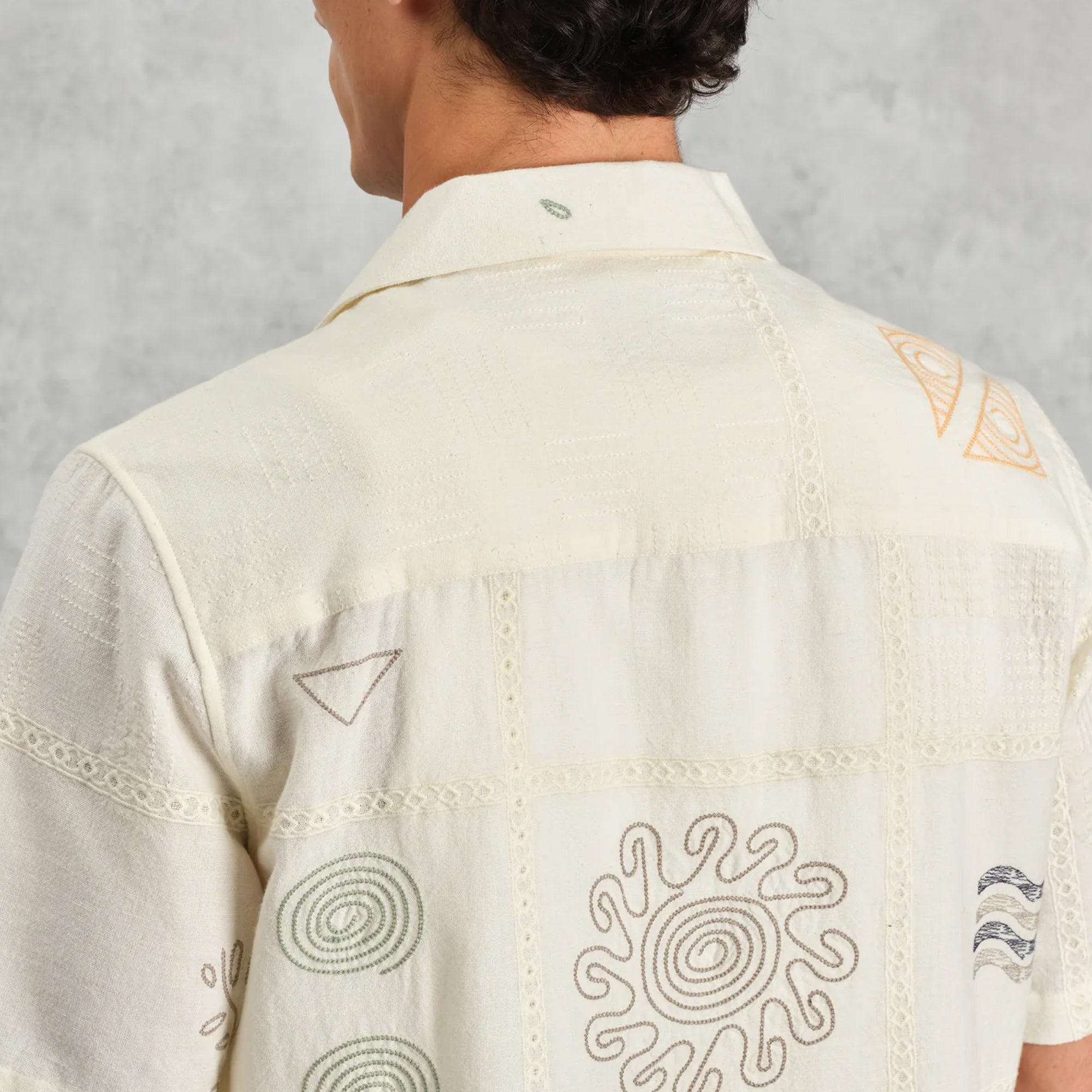 Wax London Didcot Doodle Embroidery Shirt