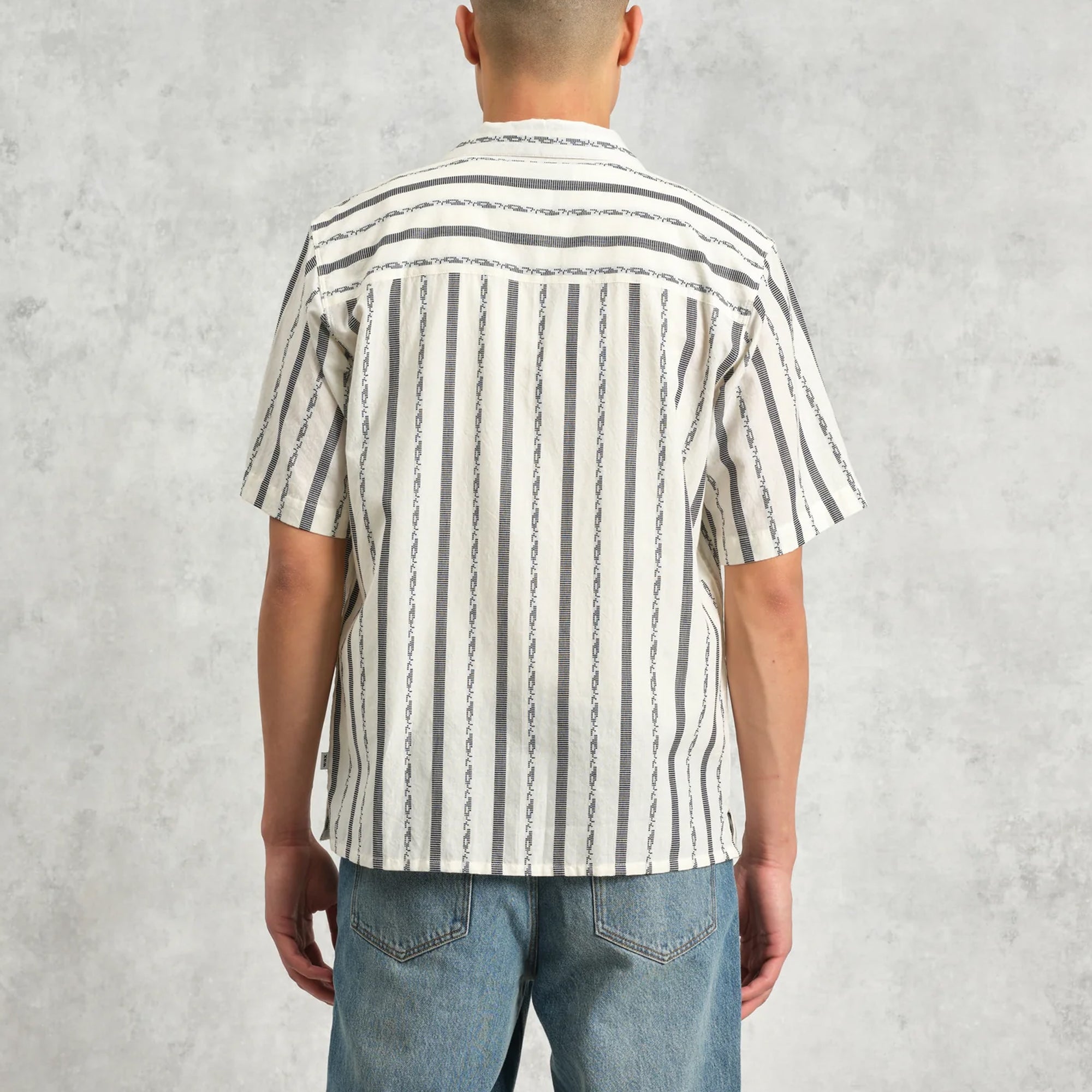 Wax London Didcot Fleck Stripe Shirt