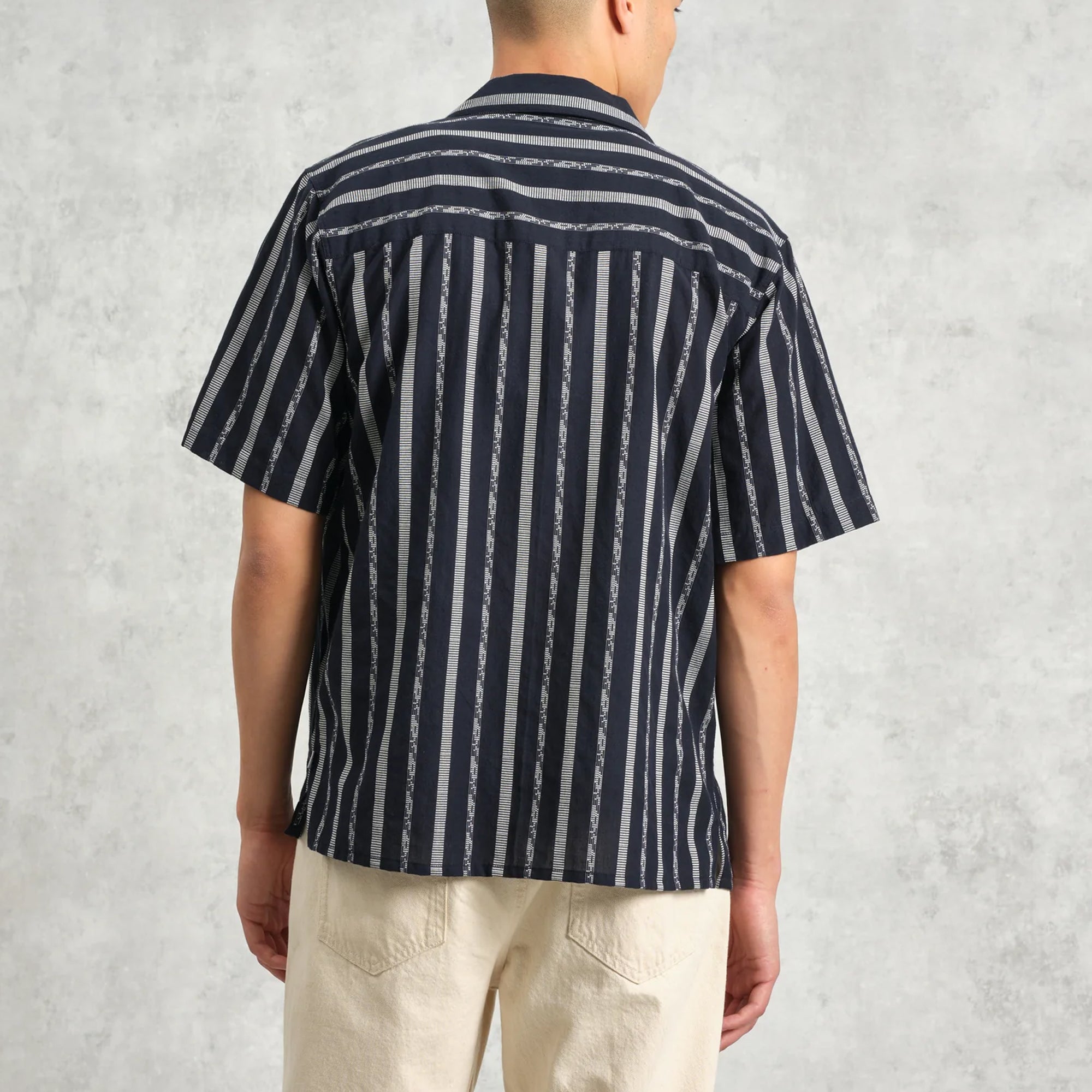 Wax London Didcot Fleck Stripe Shirt