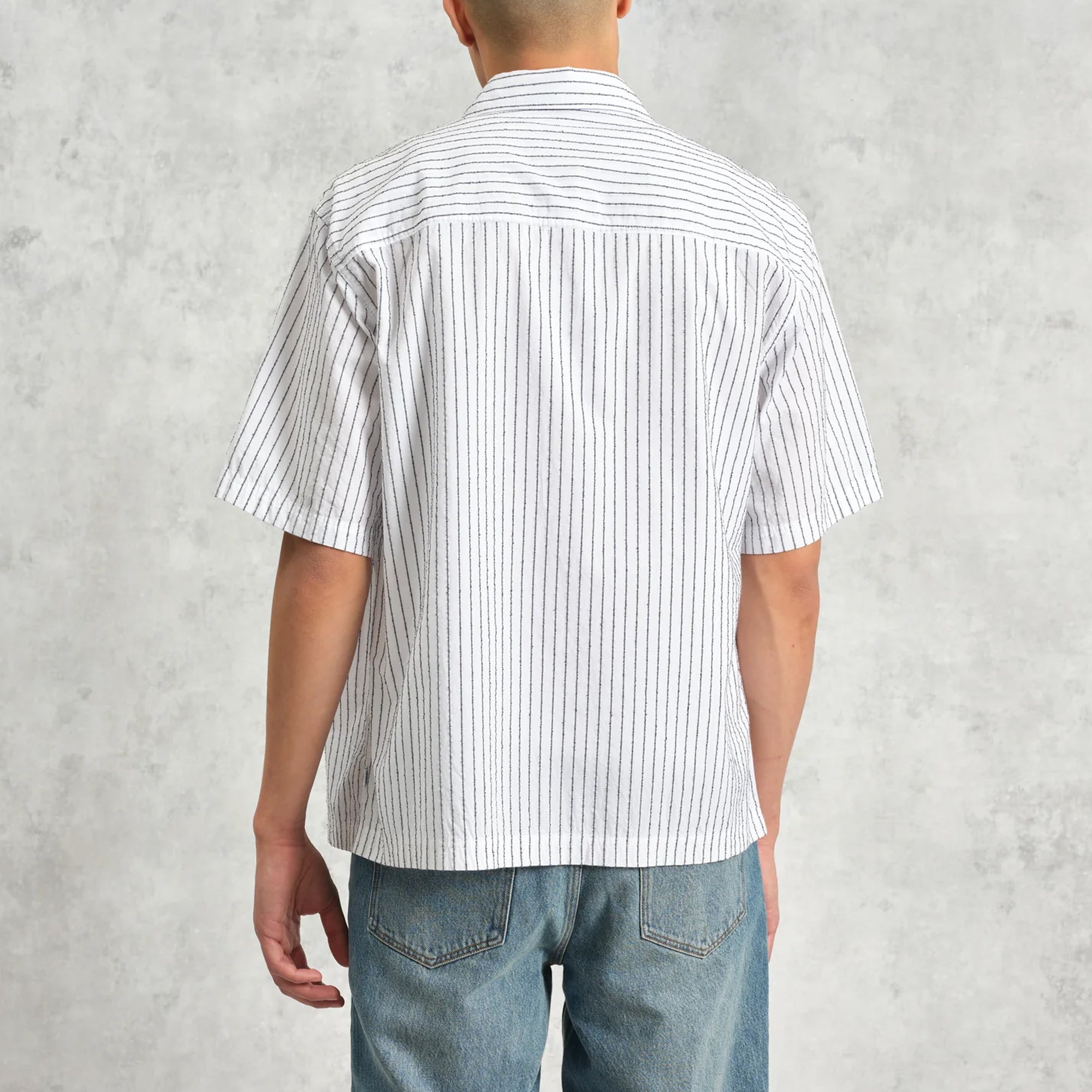 Wax London Kew Boucle Stripe Shirt