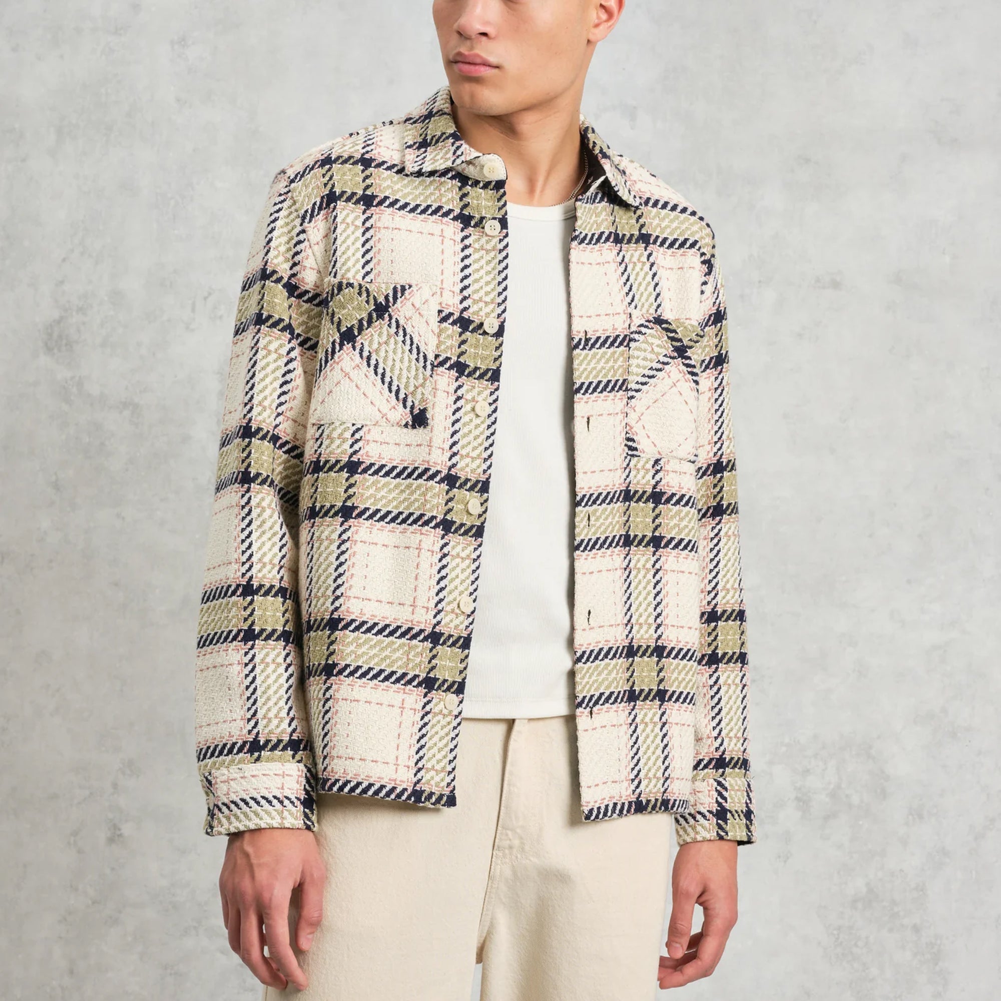 Wax London Whiting Harp Check Overshirt