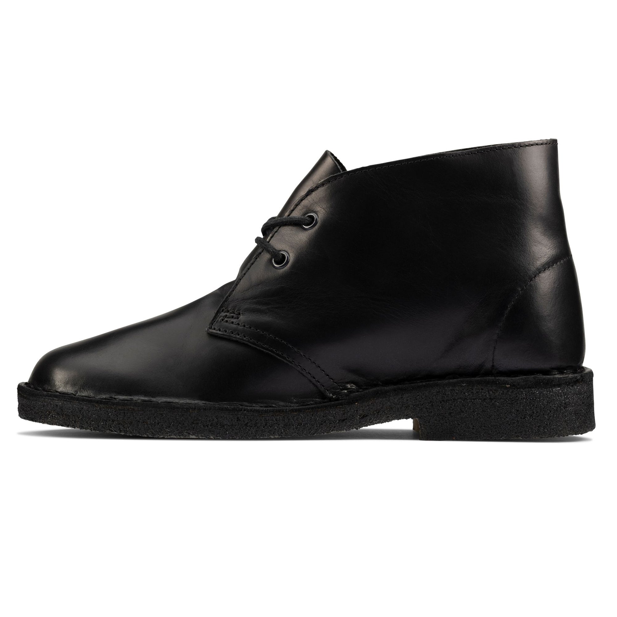 Clarks desert boot store leather black