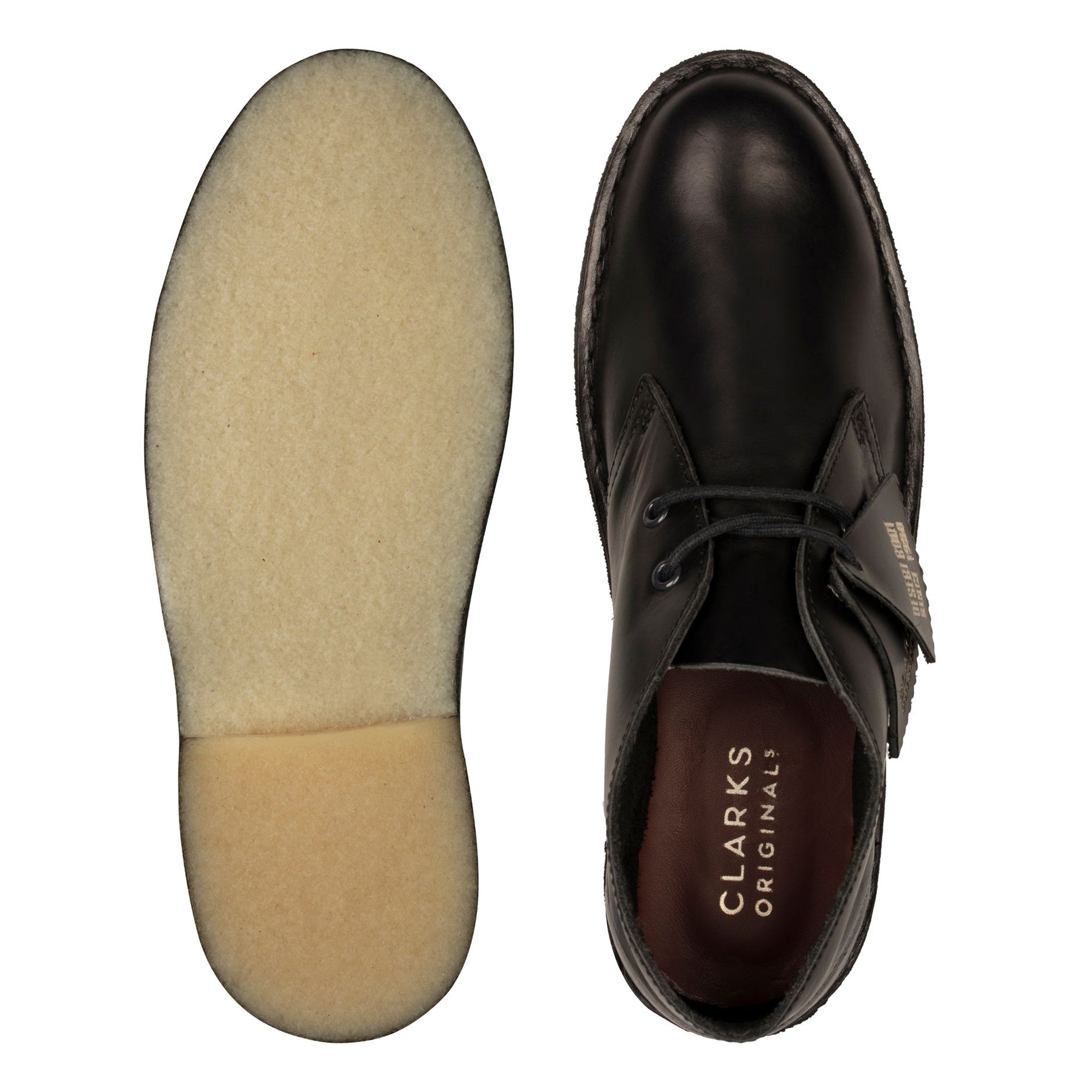 Desert boot 2024 black leather