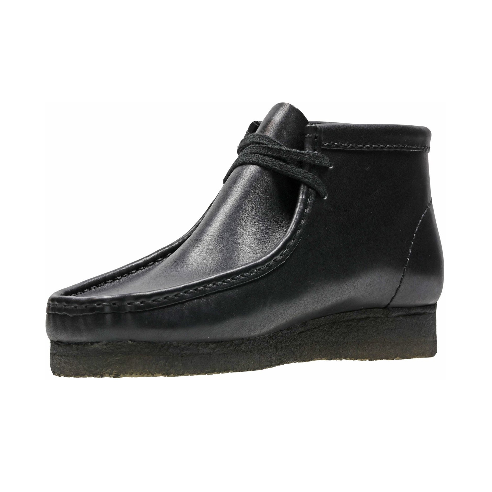 Clarks Originals Wallabee Boot - Black Leather - UK 7